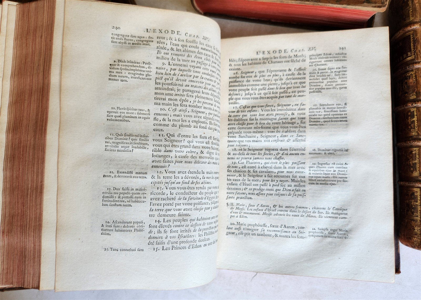 1750 BIBLE in FRENCH 6 VOLUMES antique ILLUSTRATED w/ 3 MAPS