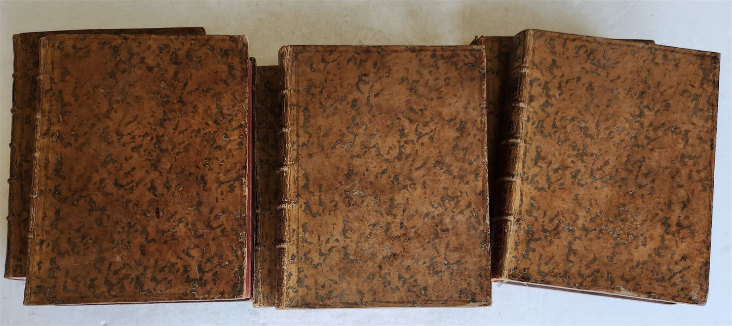 1750 BIBLE in FRENCH 6 VOLUMES antique ILLUSTRATED w/ 3 MAPS