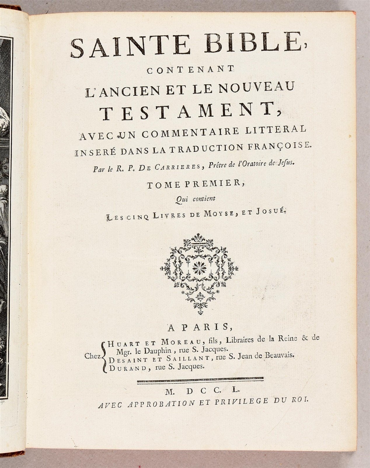 1750 BIBLE in FRENCH 6 VOLUMES antique ILLUSTRATED w/ 3 MAPS