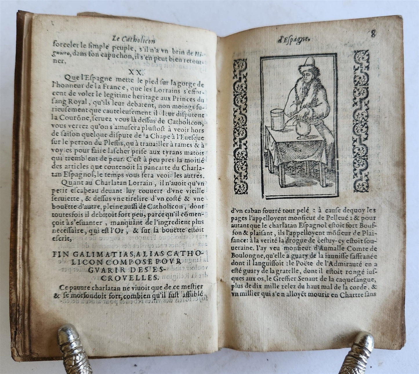 1595 SATYRE MENIPPEE ILLUSTRATED antique 16th CENTURY political & satirical work