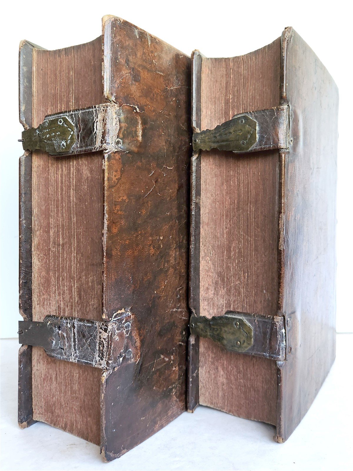 1769 BIBLE in CZECH ILLUSTRATED 2 FOLIO VOLUMES antique