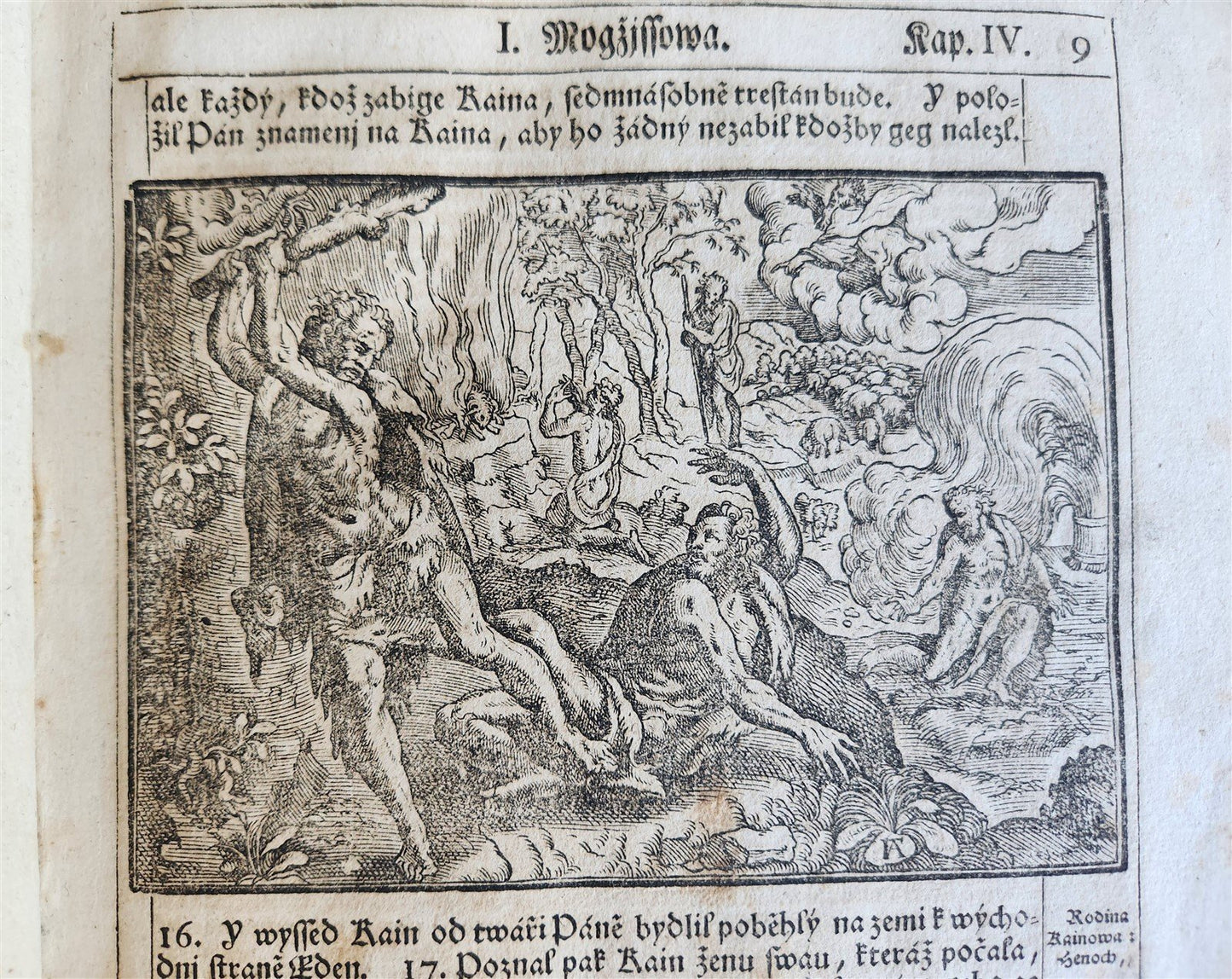 1769 BIBLE in CZECH ILLUSTRATED 2 FOLIO VOLUMES antique