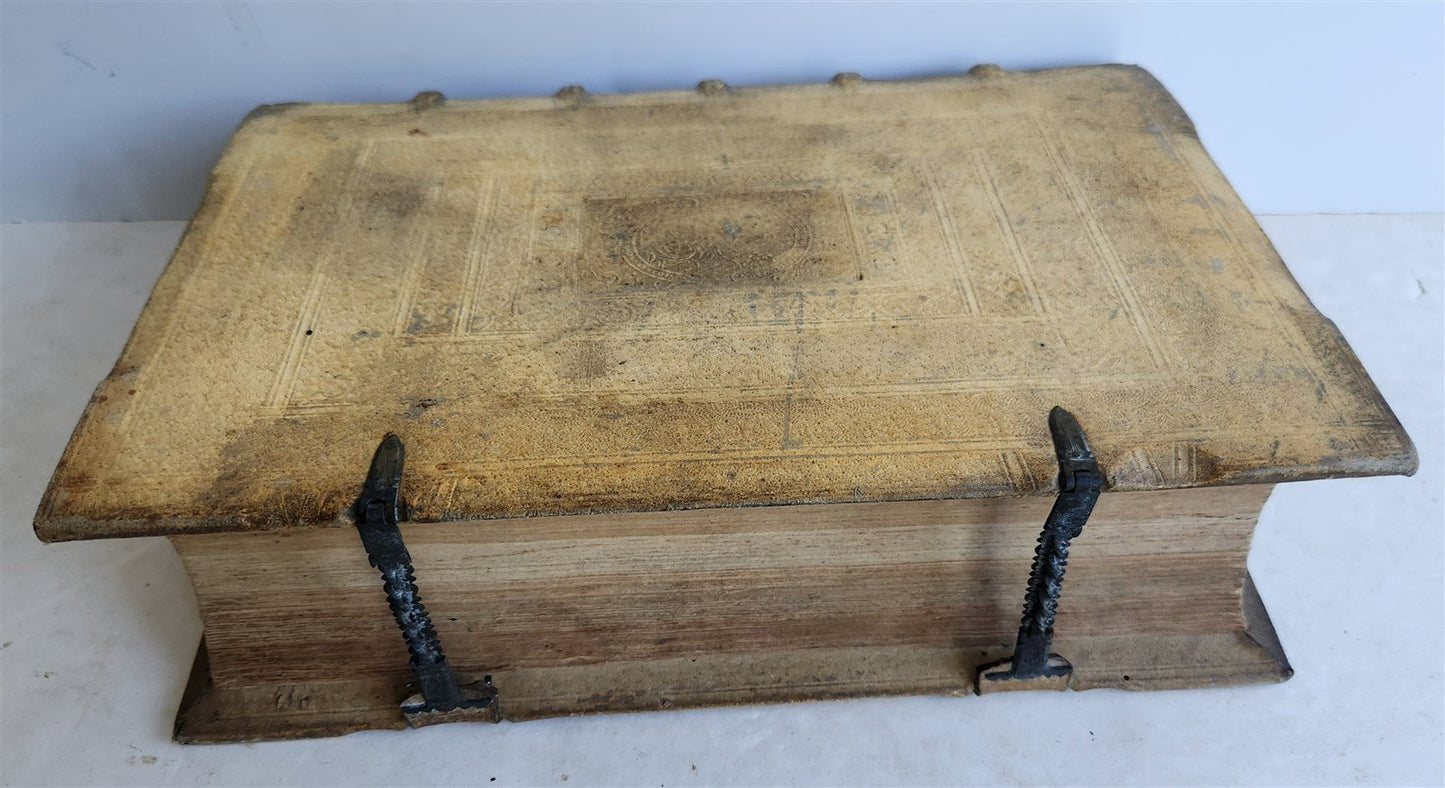 1600 JESUIT PRIEST GEORG SCHERER WRITINGS antique FOLIO pigskin 16th CENTURY
