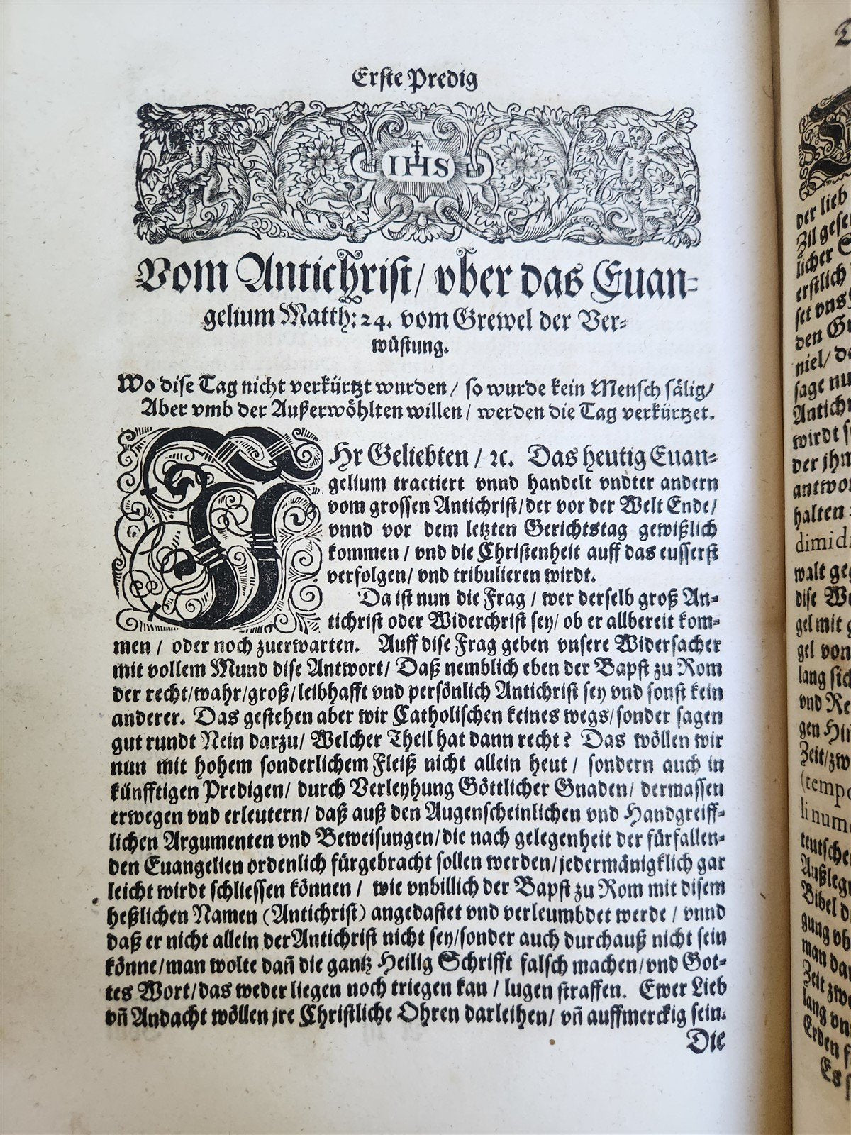 1600 JESUIT PRIEST GEORG SCHERER WRITINGS antique FOLIO pigskin 16th CENTURY