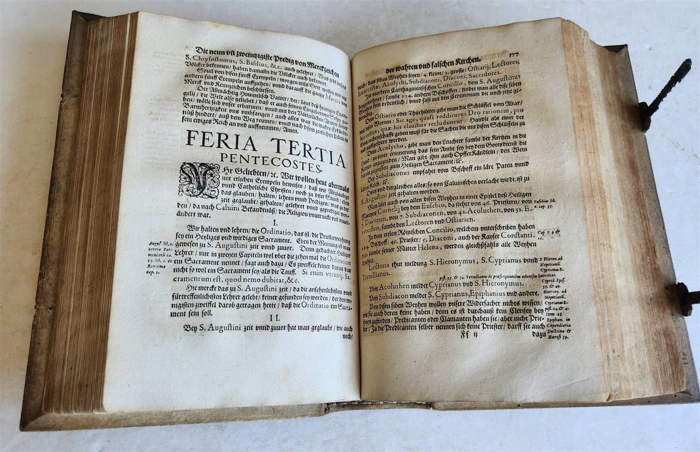 1600 JESUIT PRIEST GEORG SCHERER WRITINGS antique FOLIO pigskin 16th CENTURY