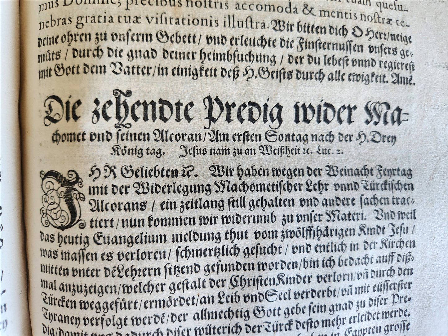 1600 JESUIT PRIEST GEORG SCHERER WRITINGS antique FOLIO pigskin 16th CENTURY