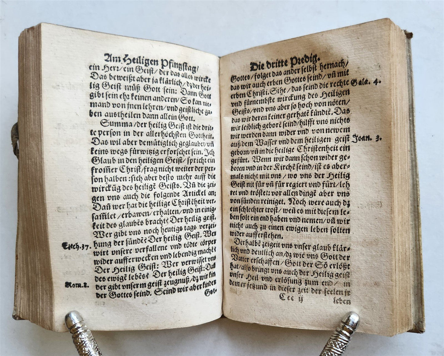 1572 SERMONS by Johann Wild in GERMAN antique PIGSKIN BINDING 16th CENTURY