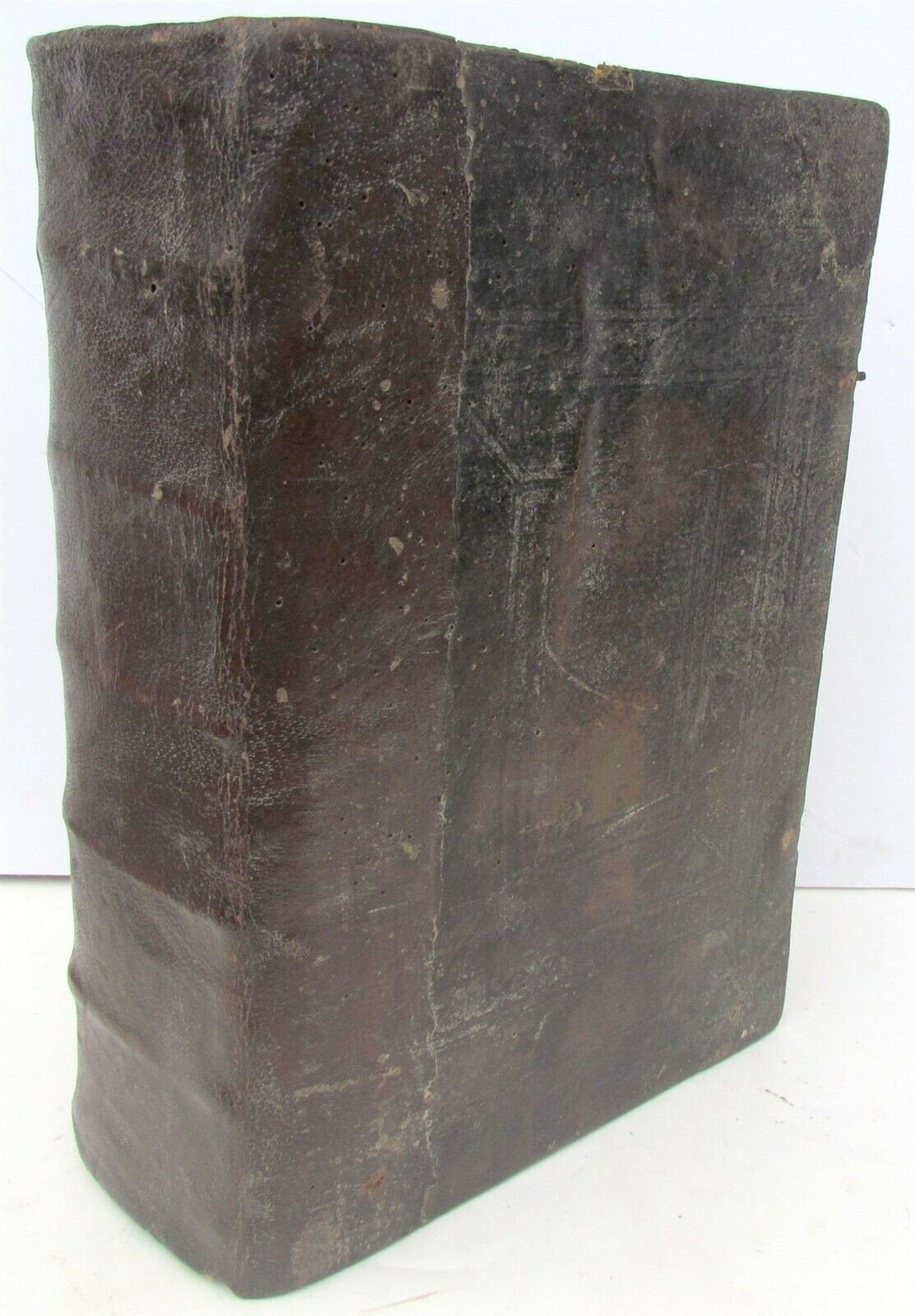 1725 BIBLE ILLUSTRATED LEATHER BOUND MASSIVE FOLIO in GERMAN ANTIQUE BIBLIA