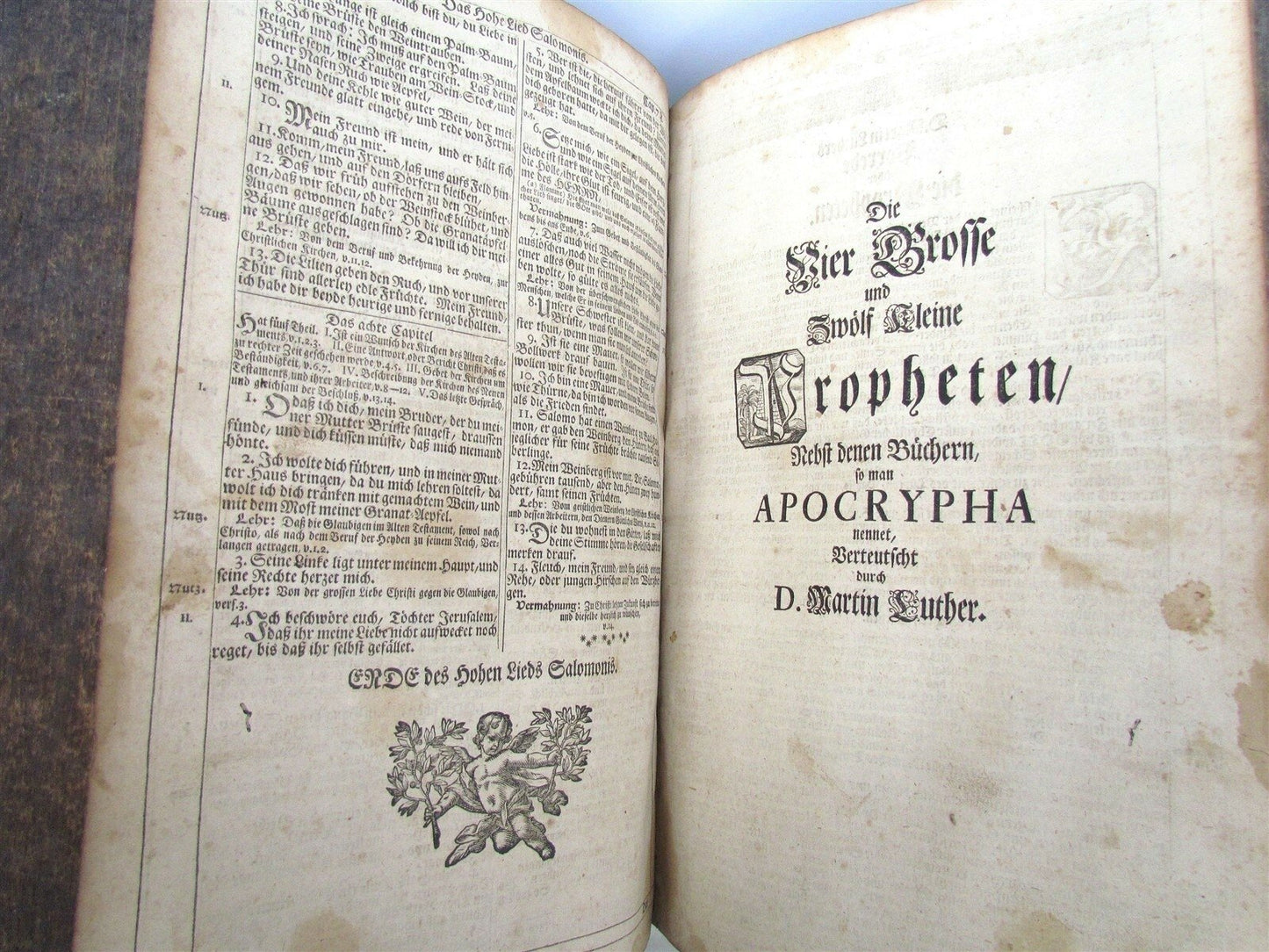 1725 BIBLE ILLUSTRATED LEATHER BOUND MASSIVE FOLIO in GERMAN ANTIQUE BIBLIA
