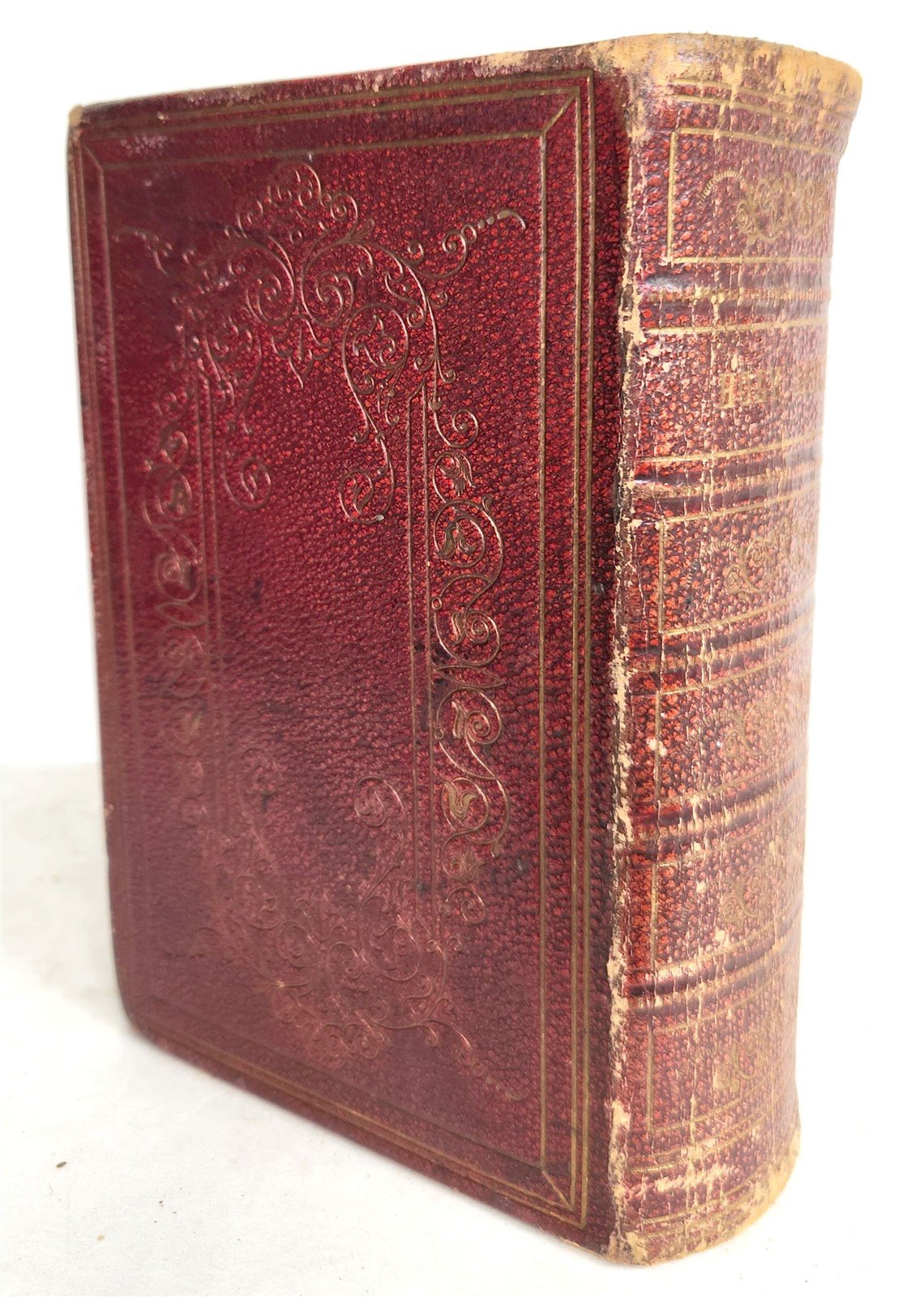 1855 BIBLE in ENGLISH antique AMERICANA personalized cover OLD & NEW TESTAMENT
