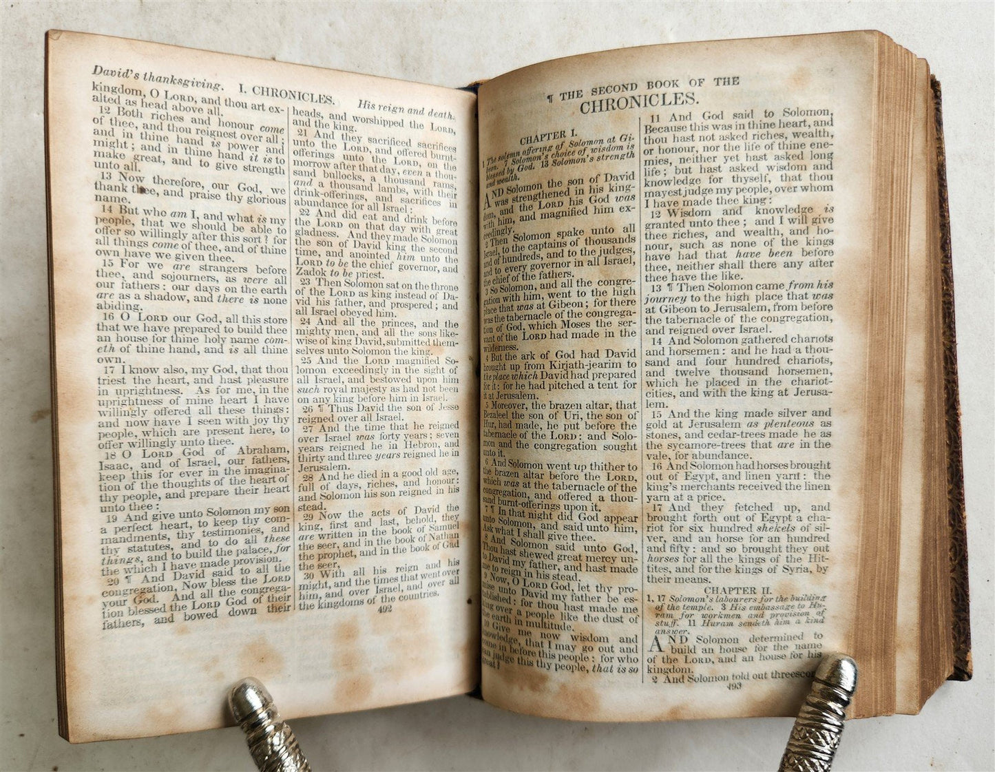 1855 BIBLE in ENGLISH antique AMERICANA personalized cover OLD & NEW TESTAMENT