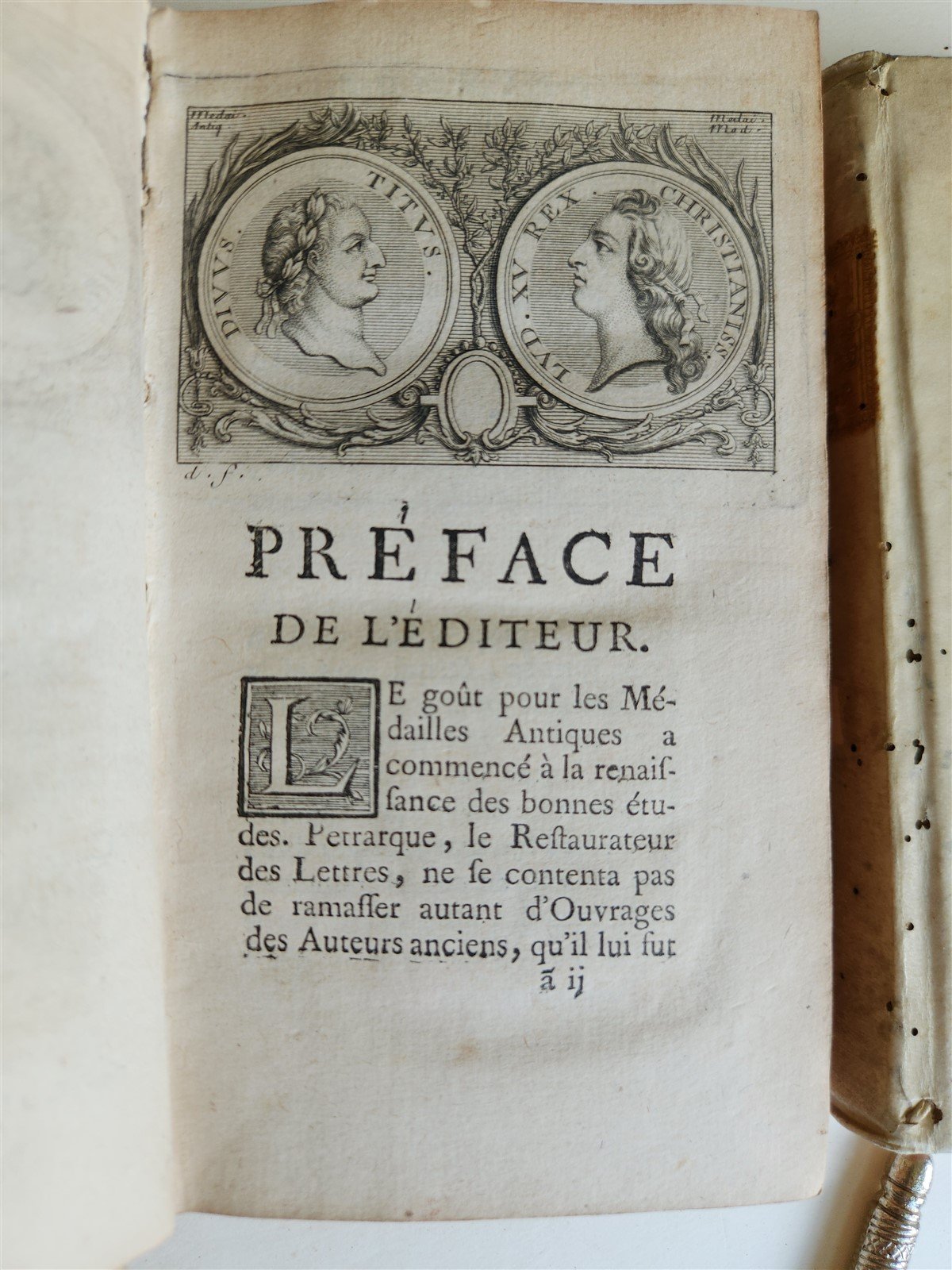 1739 LA SCIENCE des MEDAILLES antique 2 ILLUSTRATED VOLUMES VELLUM BOUND