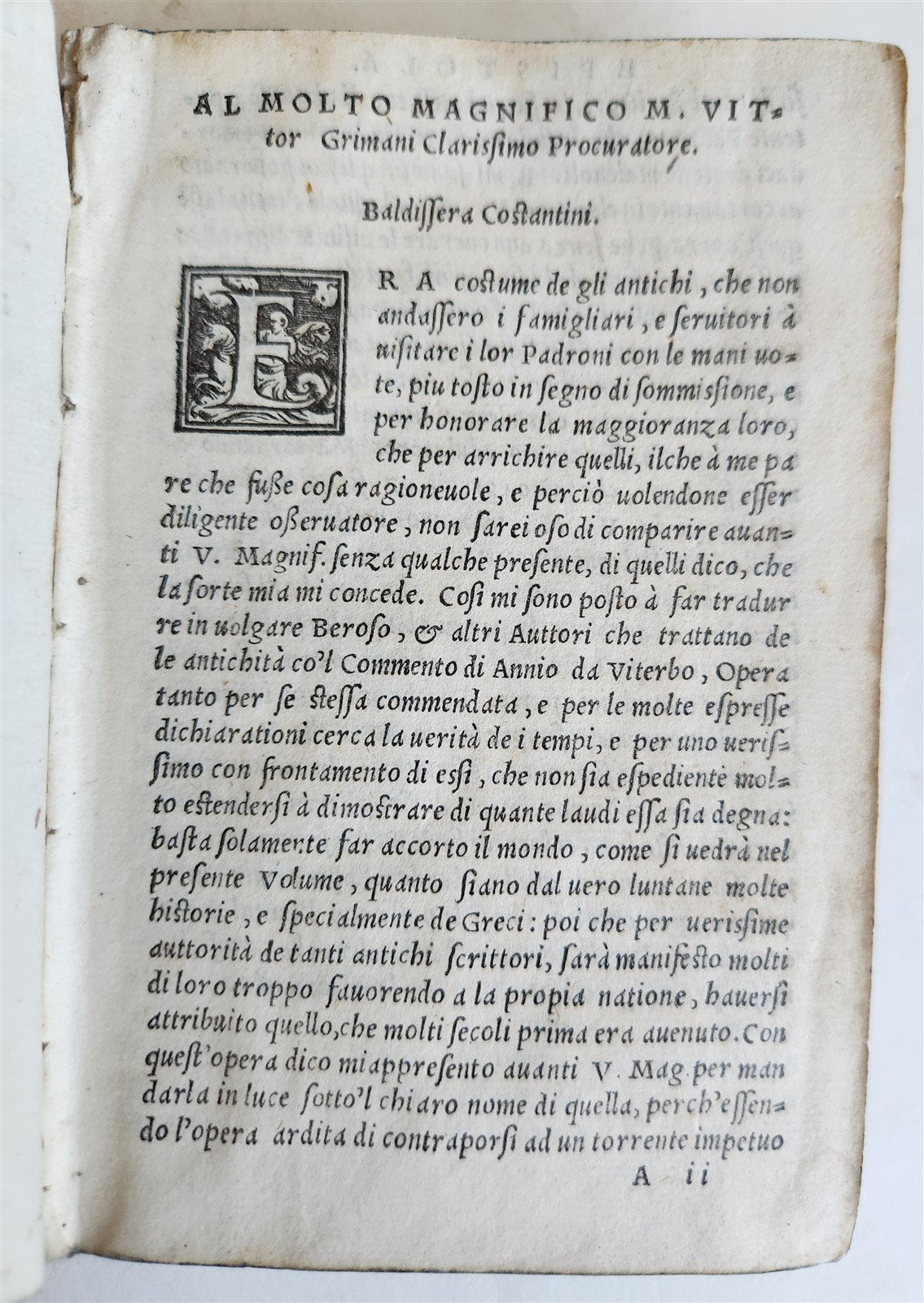 1550 FIVE BOOKS of ANTIQUITIES of Beroso a Chaldean priest antique VELLUM BOUND