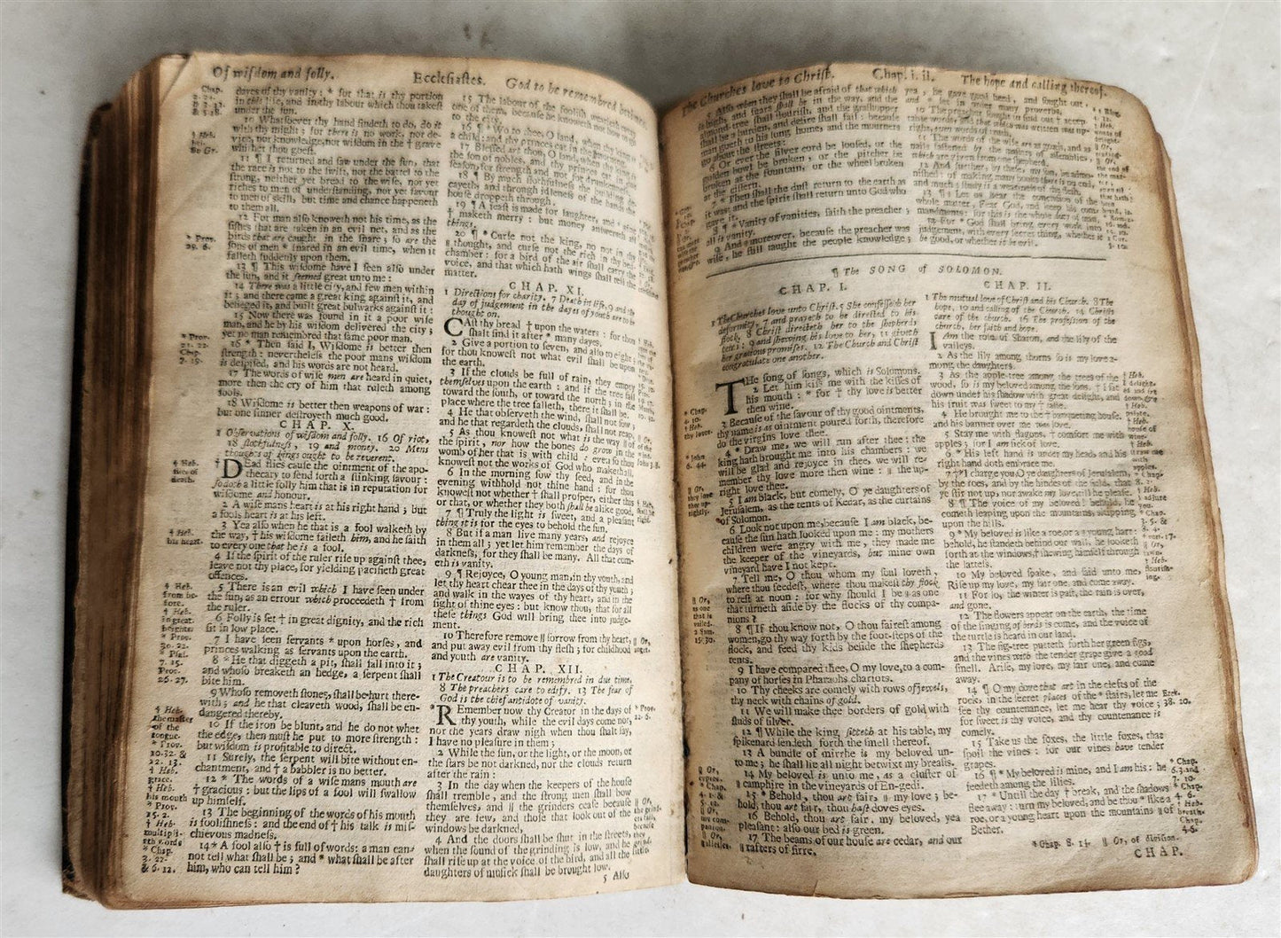 1660 BIBLE in ENGLISH OLD & NEW TESTAMENT by Henry Hills & John Field antique