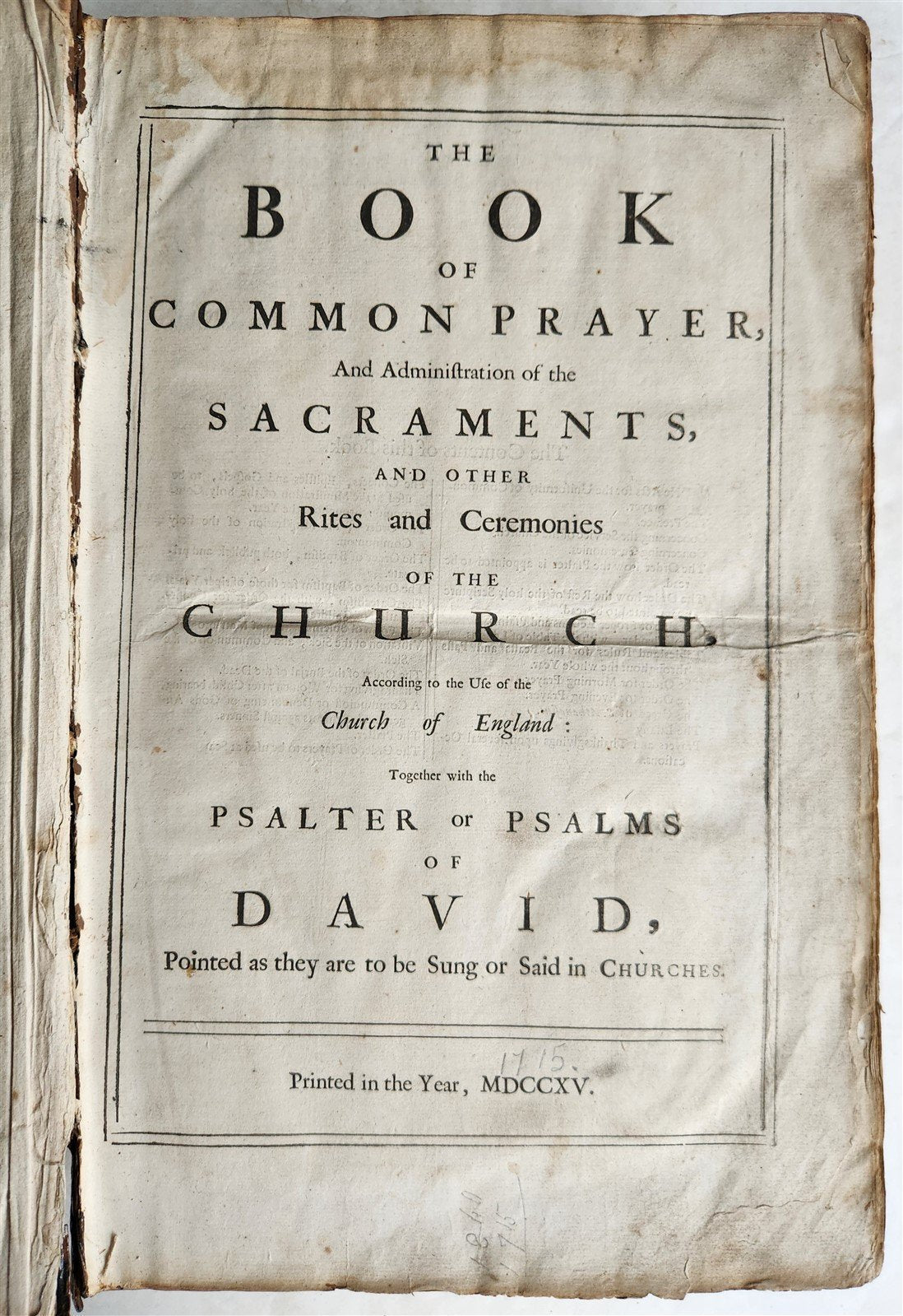 1715 BIBLE in ENGLISH antique ILLUSTRATED w/6 MAPS PIGSKIN FOLIO w/METAL CORNERS