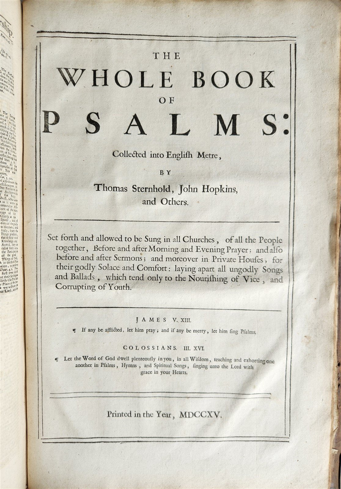 1715 BIBLE in ENGLISH antique ILLUSTRATED w/6 MAPS PIGSKIN FOLIO w/METAL CORNERS