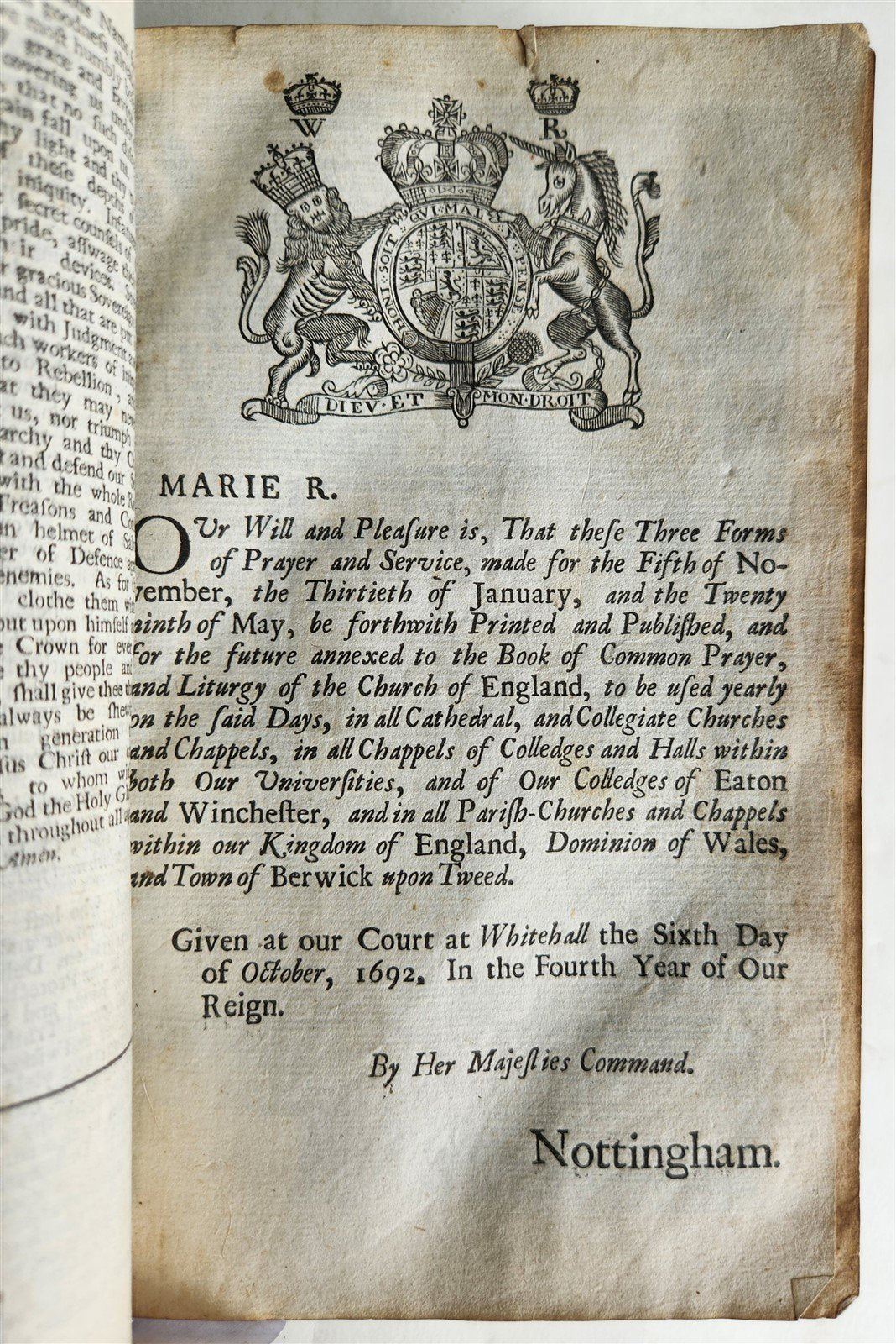 1699 BIBLE in ENGLISH OLD & NEW TESTAMENT antique Charles Bill & Thomas Newcomb