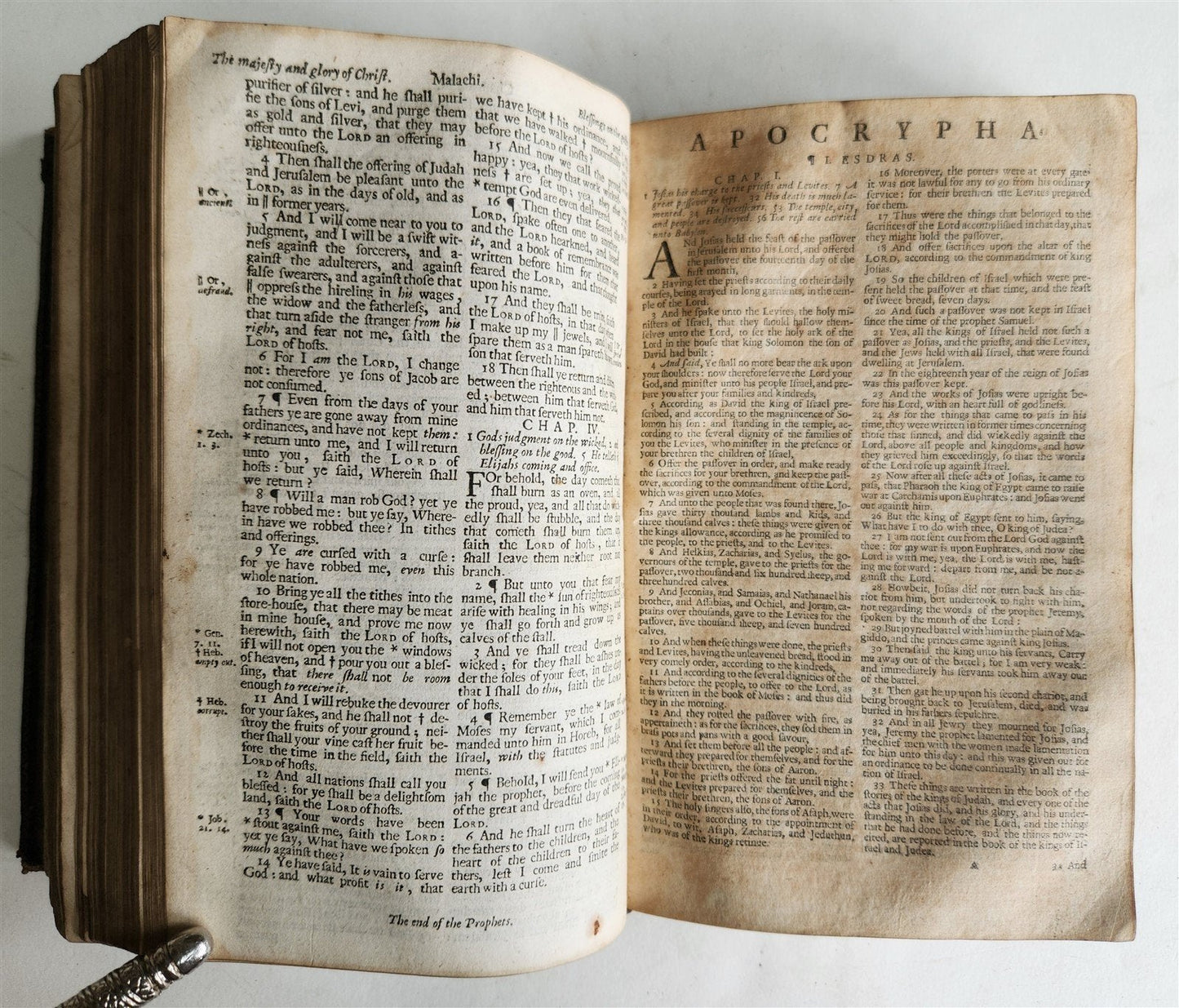 1699 BIBLE in ENGLISH OLD & NEW TESTAMENT antique Charles Bill & Thomas Newcomb
