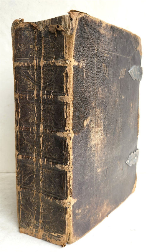 1695 BIBLE in ENGLISH OLD TESTAMENT antique ILLUSTRATED w/ NUMEROUS PLATES