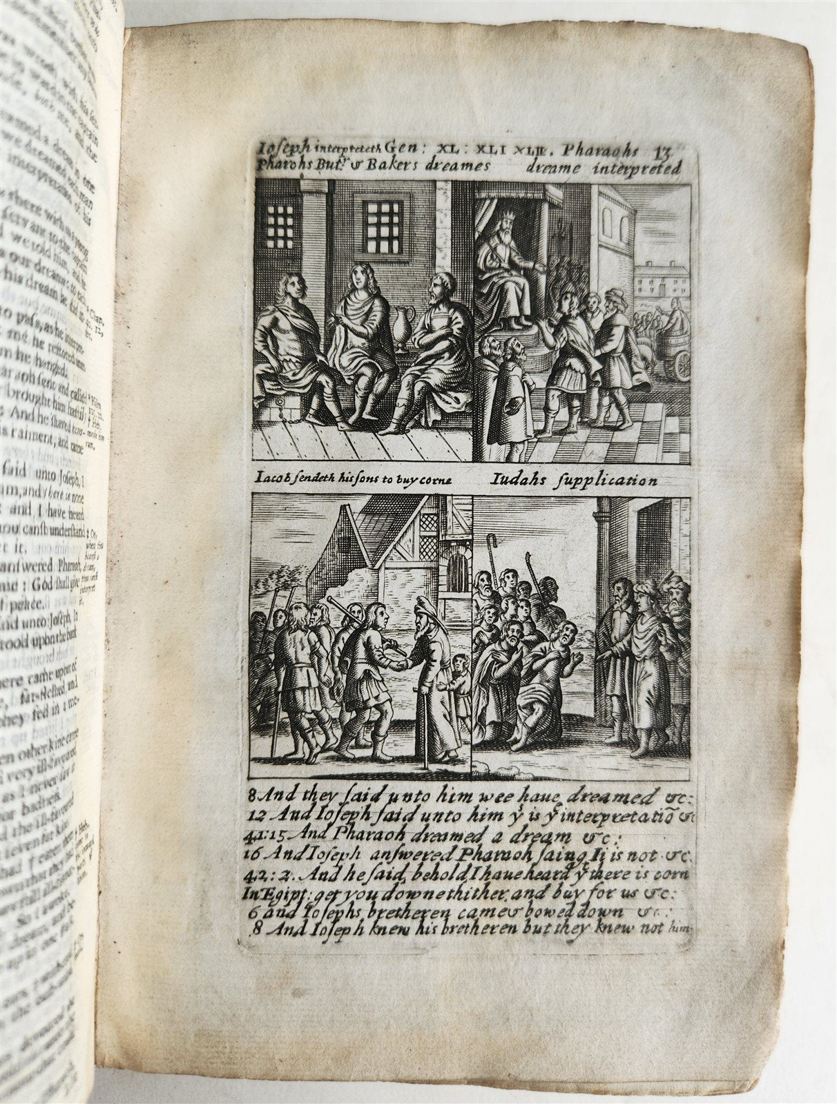 1695 BIBLE in ENGLISH OLD TESTAMENT antique ILLUSTRATED w/ NUMEROUS PLATES