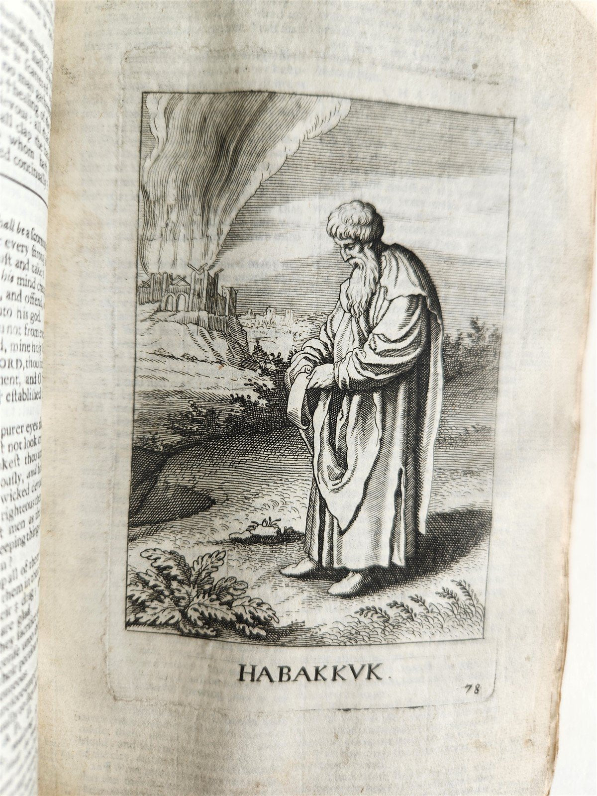 1695 BIBLE in ENGLISH OLD TESTAMENT antique ILLUSTRATED w/ NUMEROUS PLATES