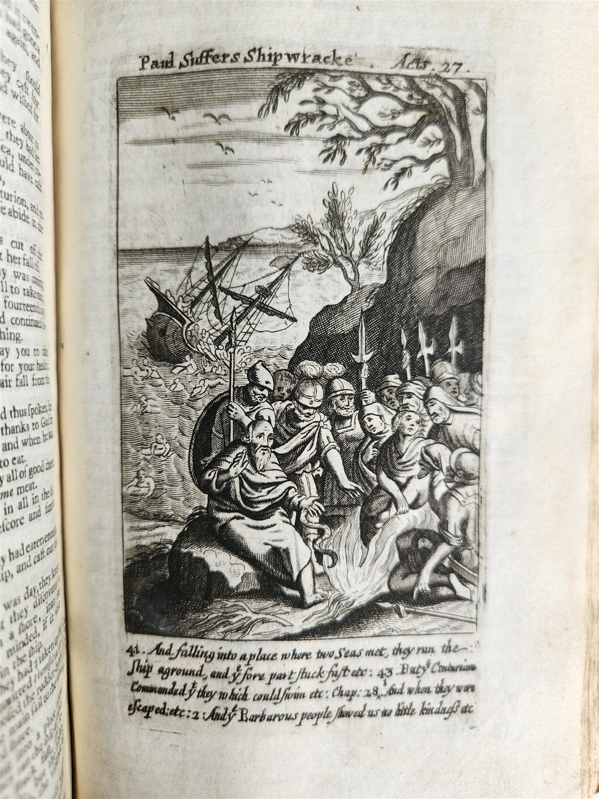 1695 BIBLE in ENGLISH OLD TESTAMENT antique ILLUSTRATED w/ NUMEROUS PLATES