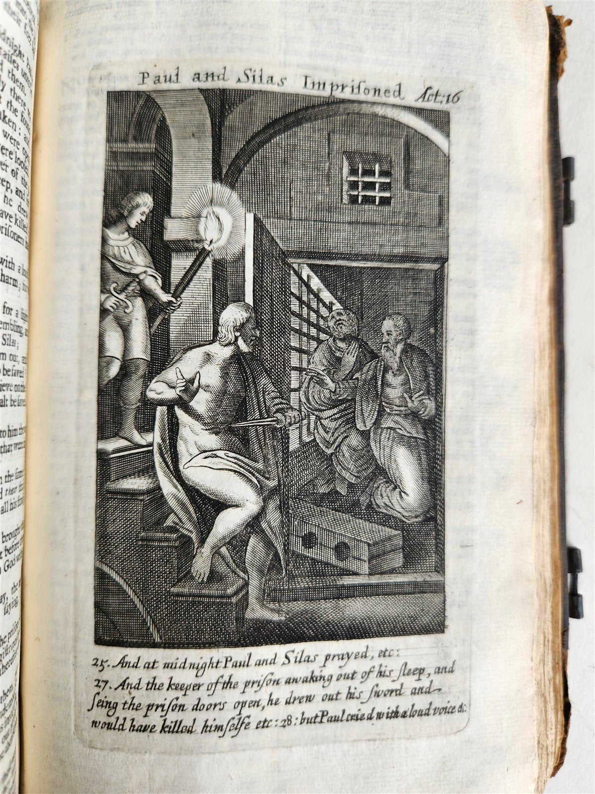 1695 BIBLE in ENGLISH OLD TESTAMENT antique ILLUSTRATED w/ NUMEROUS PLATES