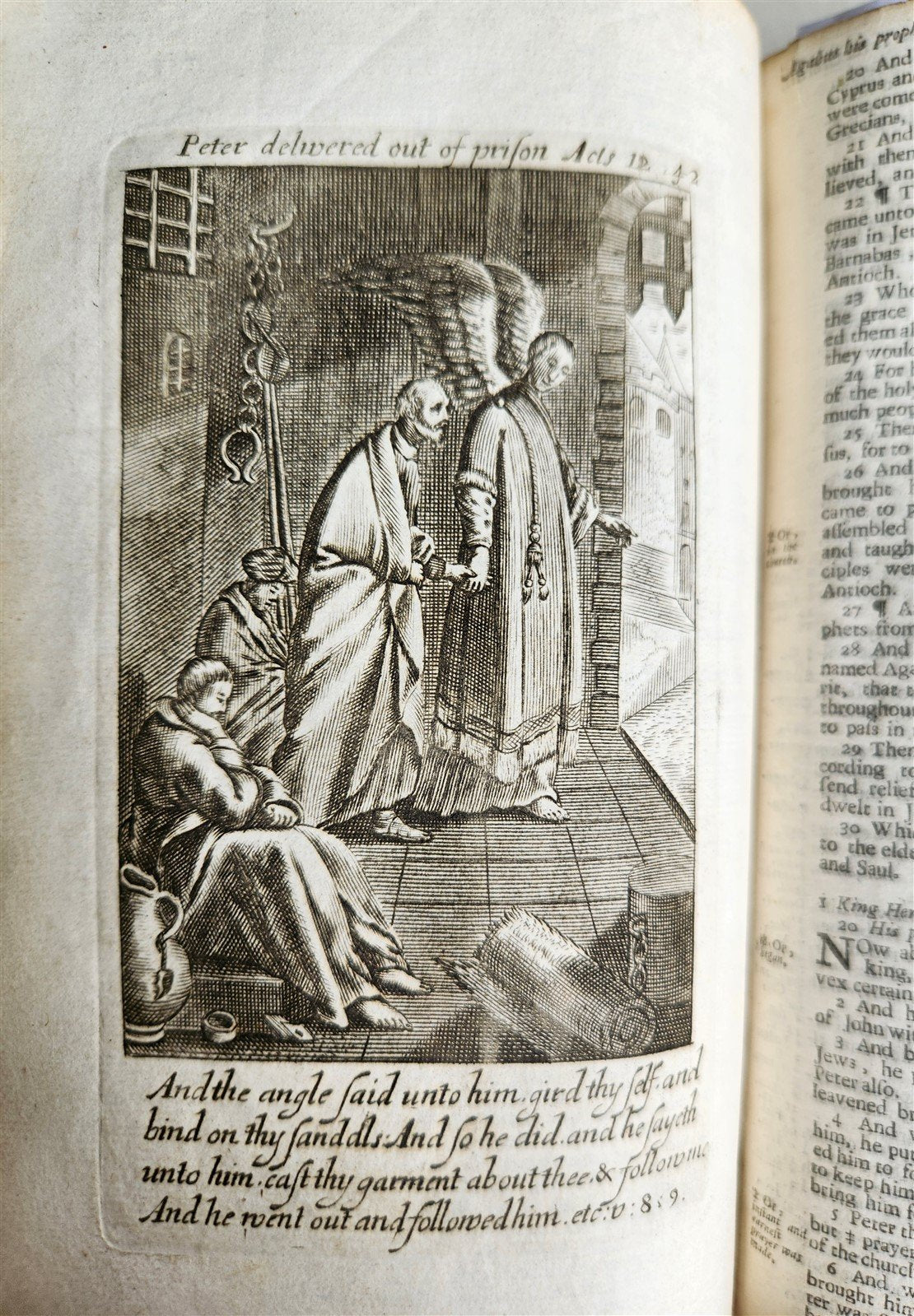 1695 BIBLE in ENGLISH OLD TESTAMENT antique ILLUSTRATED w/ NUMEROUS PLATES