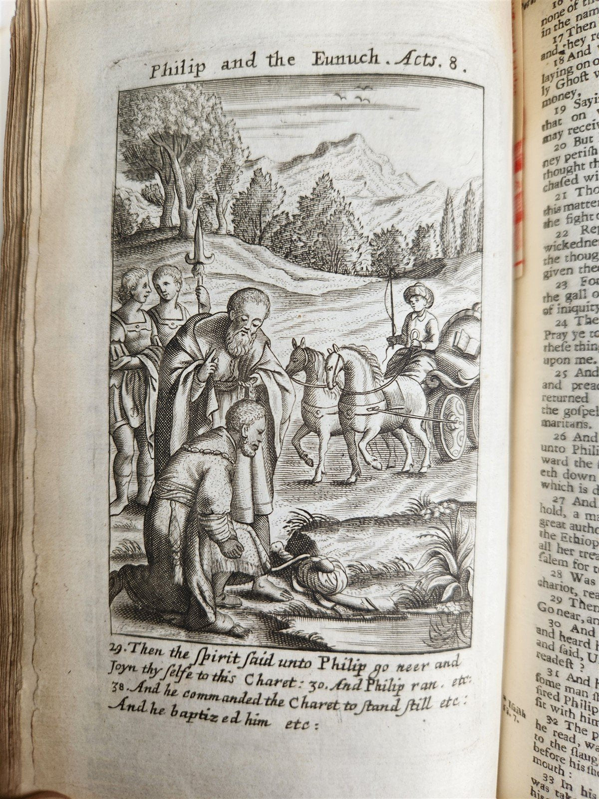 1695 BIBLE in ENGLISH OLD TESTAMENT antique ILLUSTRATED w/ NUMEROUS PLATES