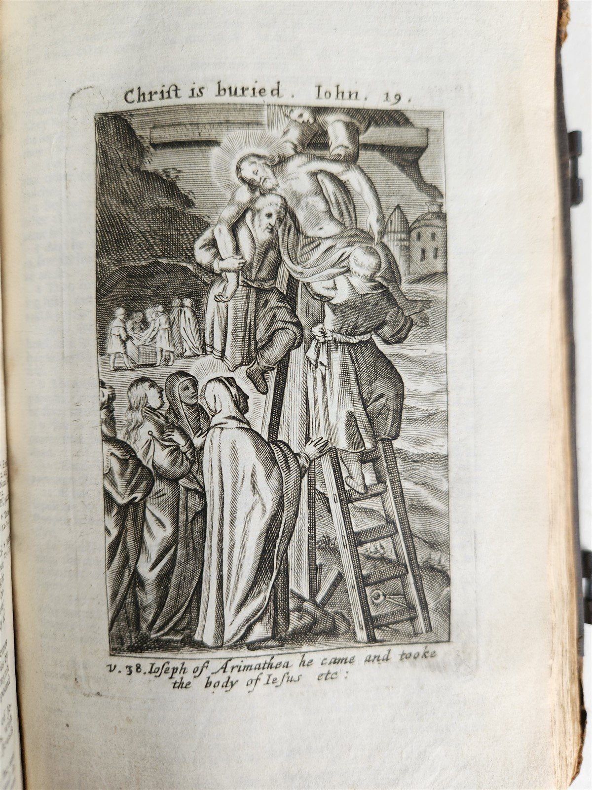 1695 BIBLE in ENGLISH OLD TESTAMENT antique ILLUSTRATED w/ NUMEROUS PLATES