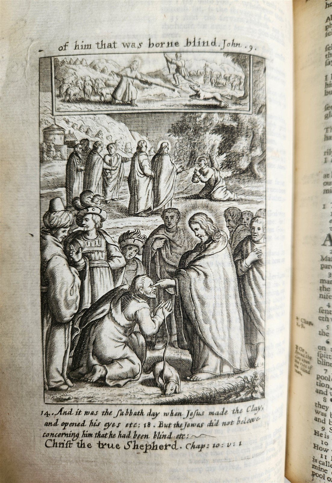 1695 BIBLE in ENGLISH OLD TESTAMENT antique ILLUSTRATED w/ NUMEROUS PLATES