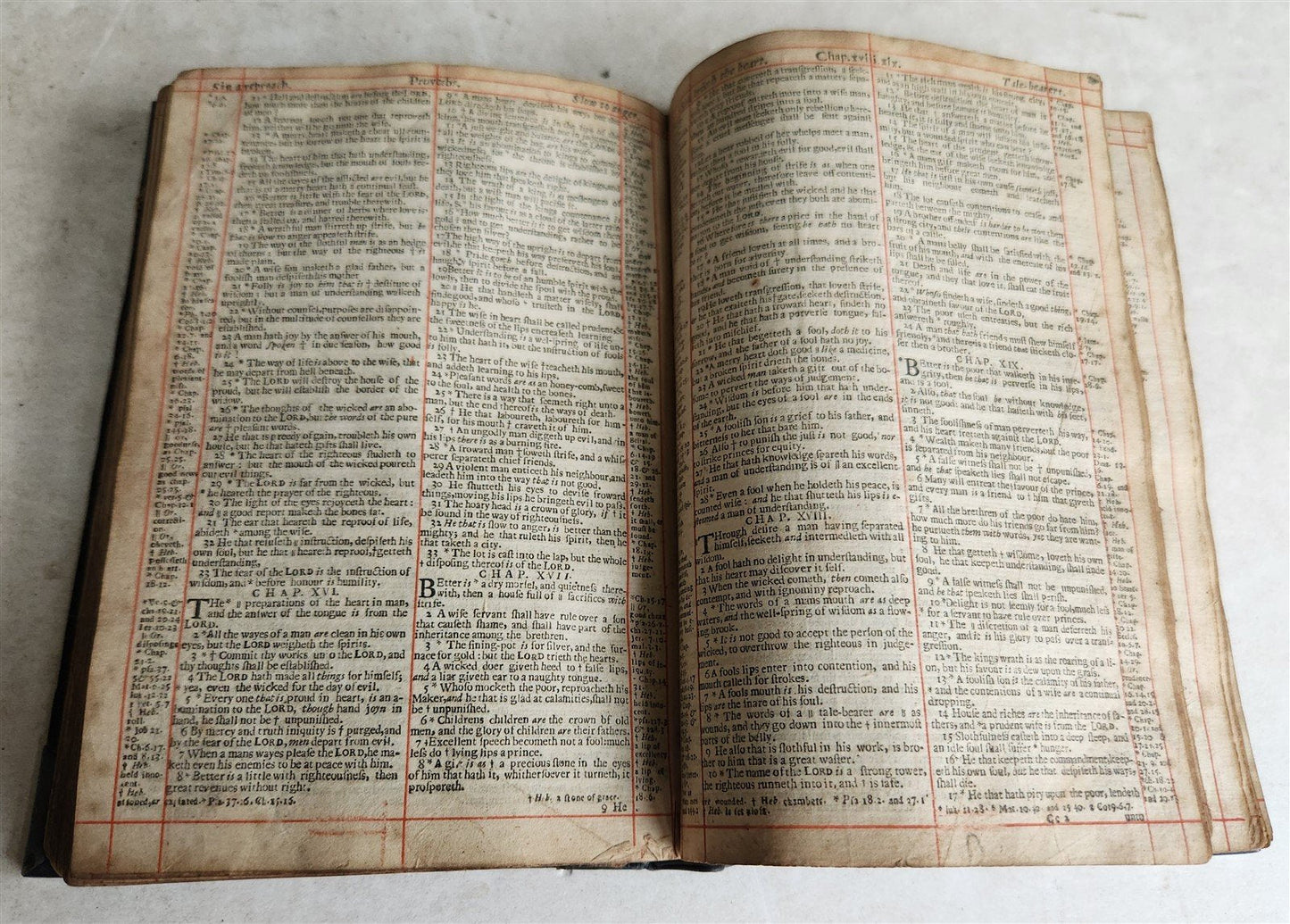 1660 BIBLE in ENGLISH OLD & NEW TESTAMENT antique BINDING w/ SILVER CORNERS