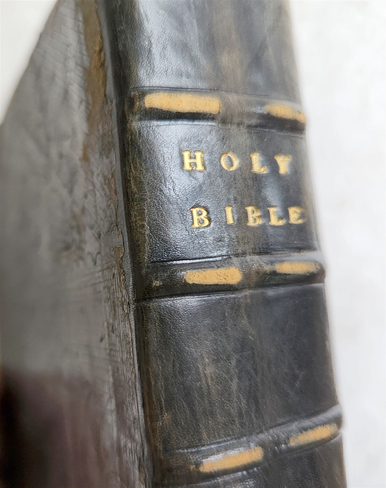 1660 BIBLE in ENGLISH OLD & NEW TESTAMENT antique BINDING w/ SILVER CORNERS