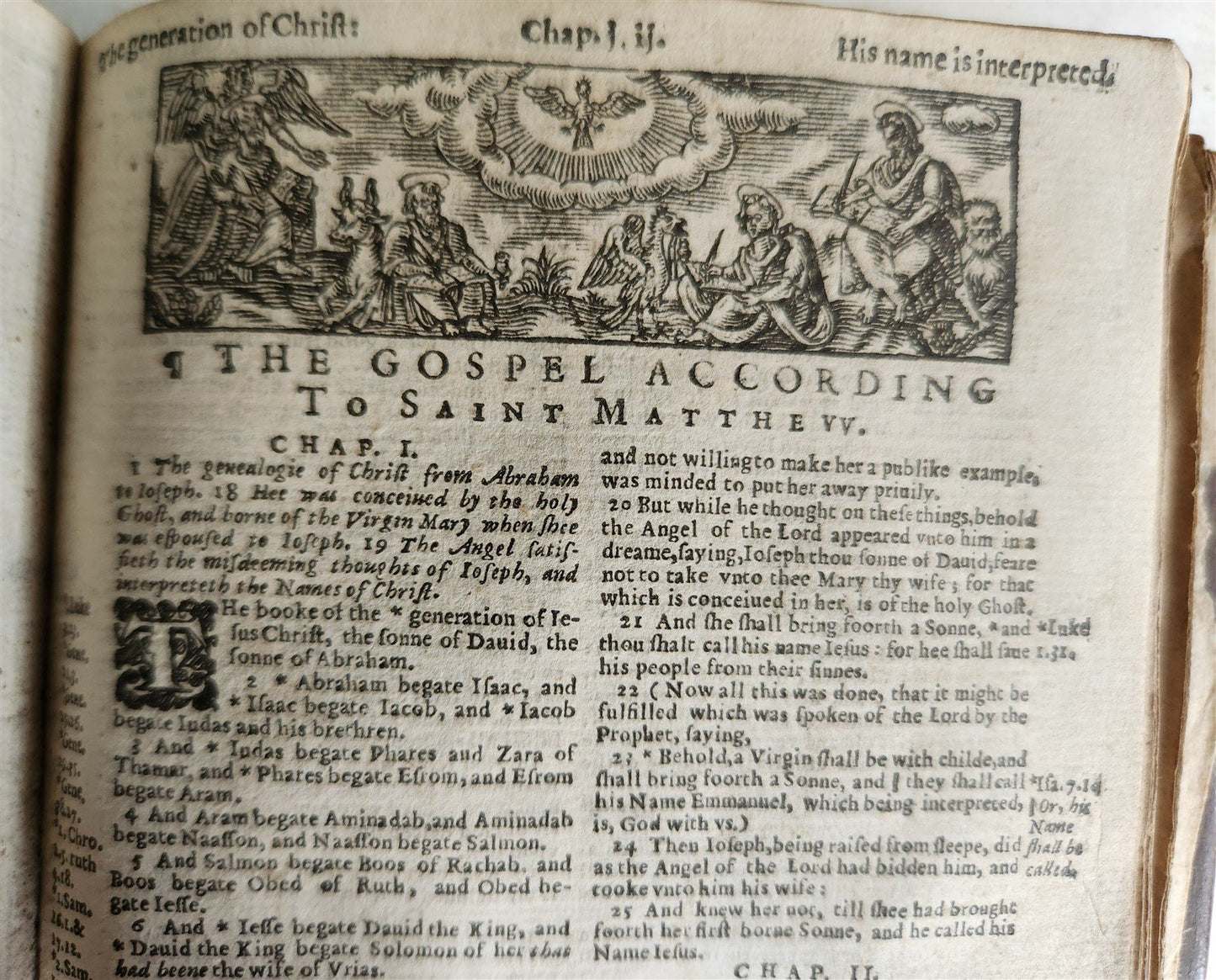 1634 BIBLE in ENGLISH King James antique ORIGINAL BINDING