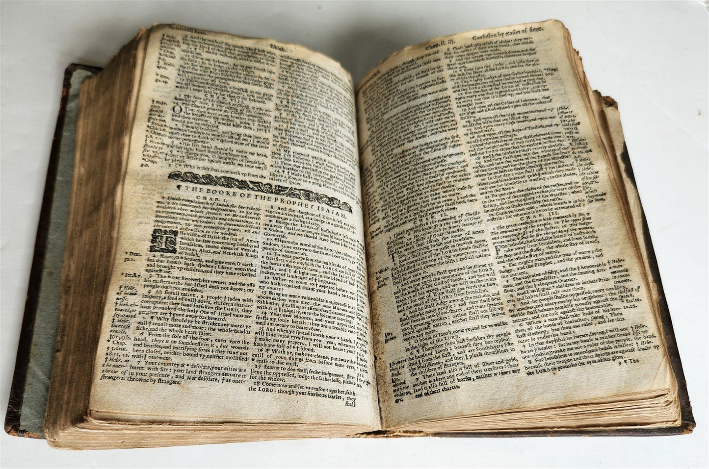 1634 BIBLE in ENGLISH King James antique ORIGINAL BINDING