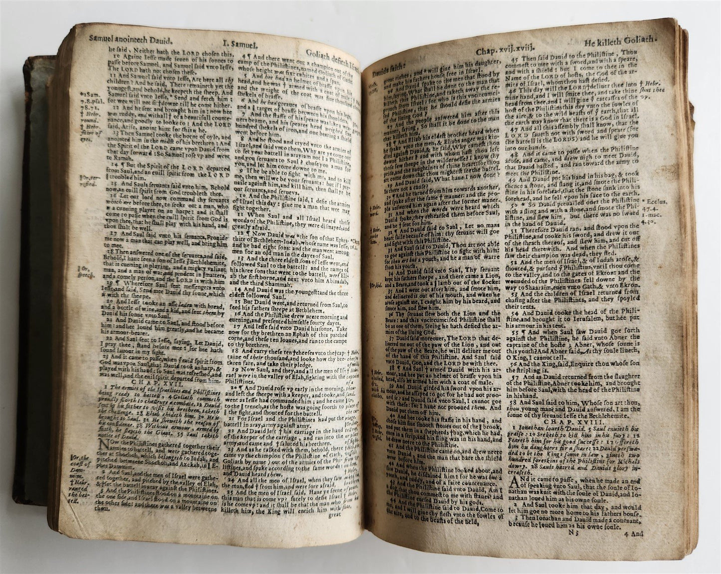 1634 BIBLE in ENGLISH King James antique ORIGINAL BINDING