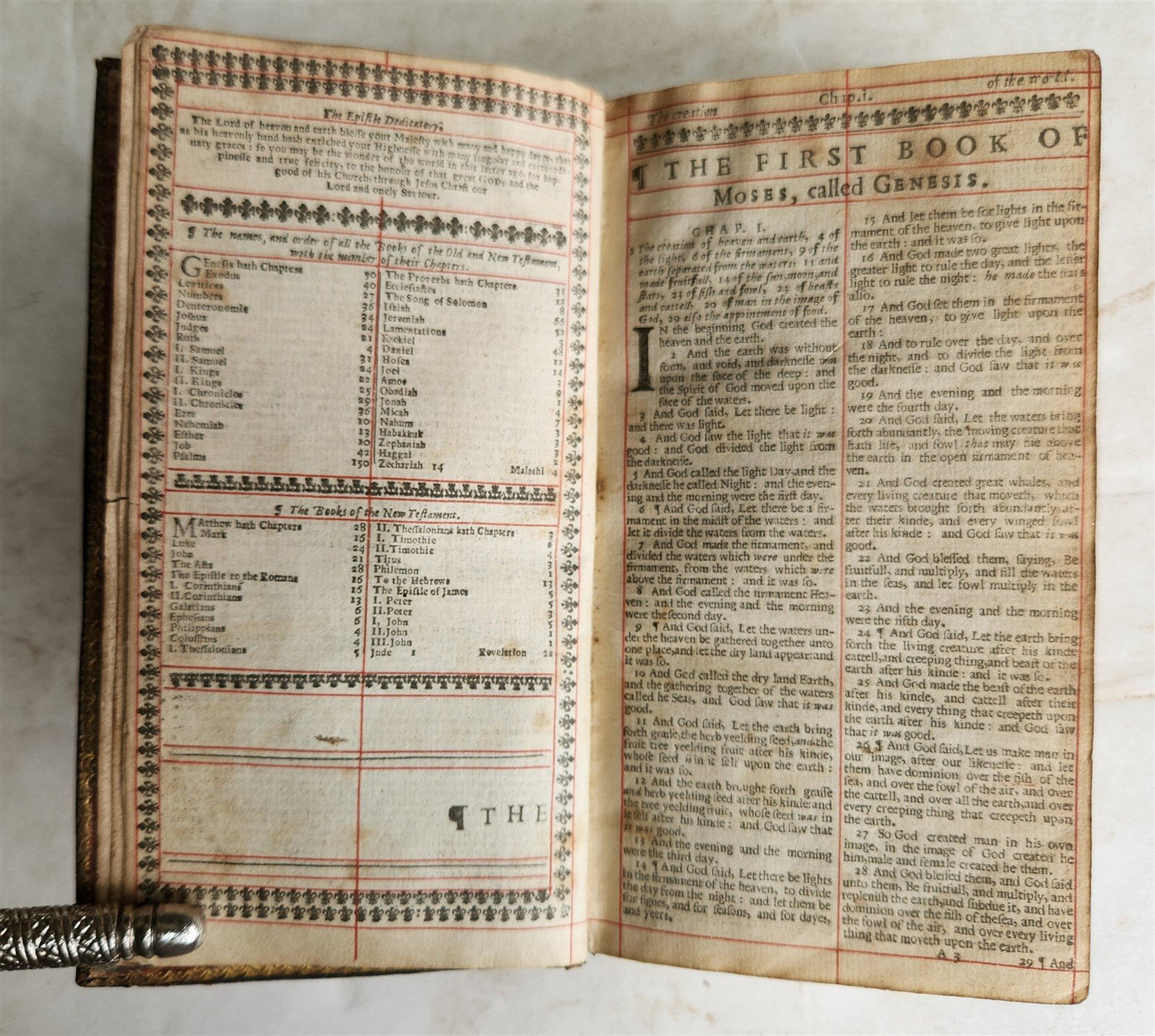 1653 BIBLE in ENGLISH King James antique ORIGINAL BINDING