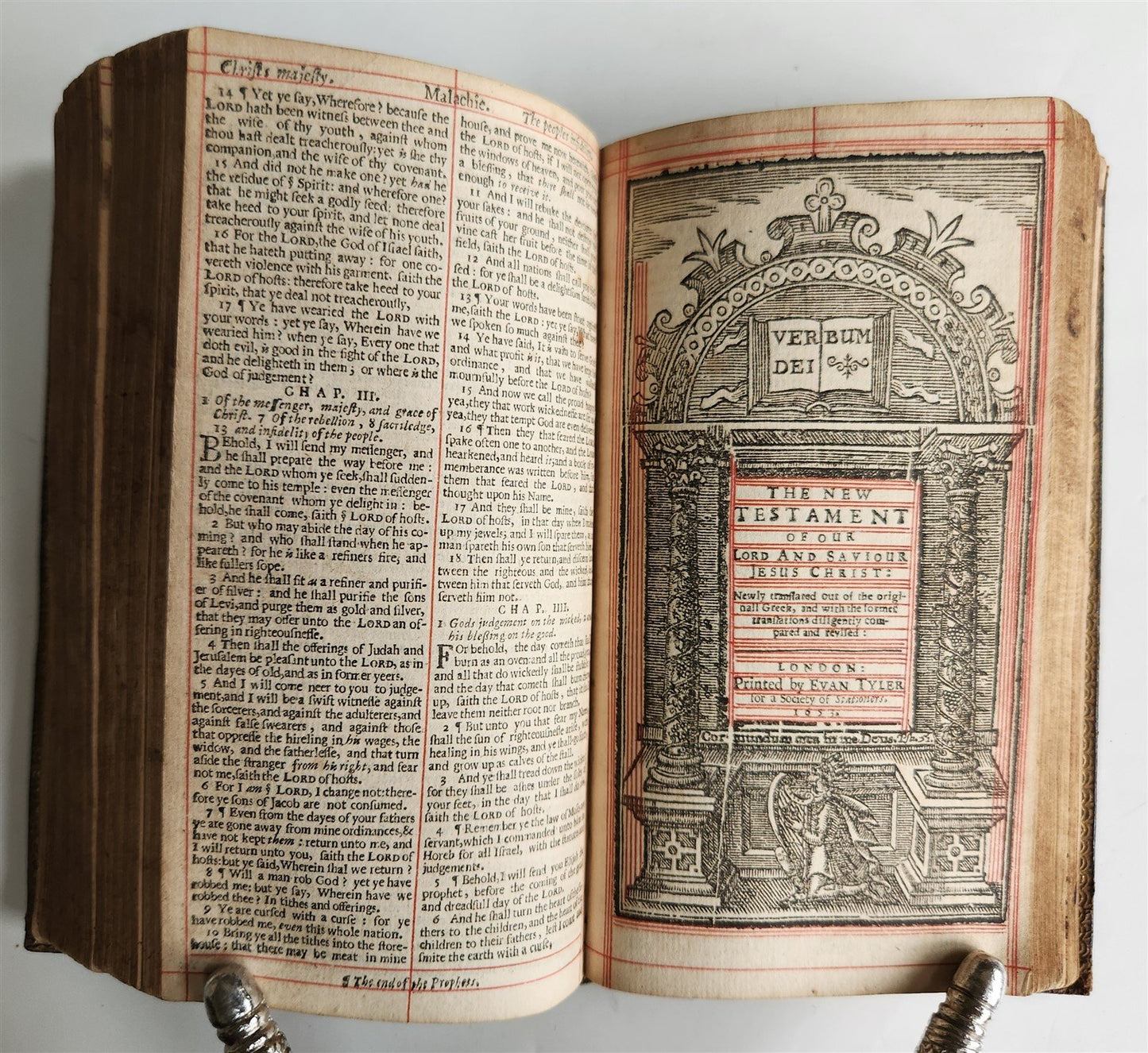 1653 BIBLE in ENGLISH King James antique ORIGINAL BINDING