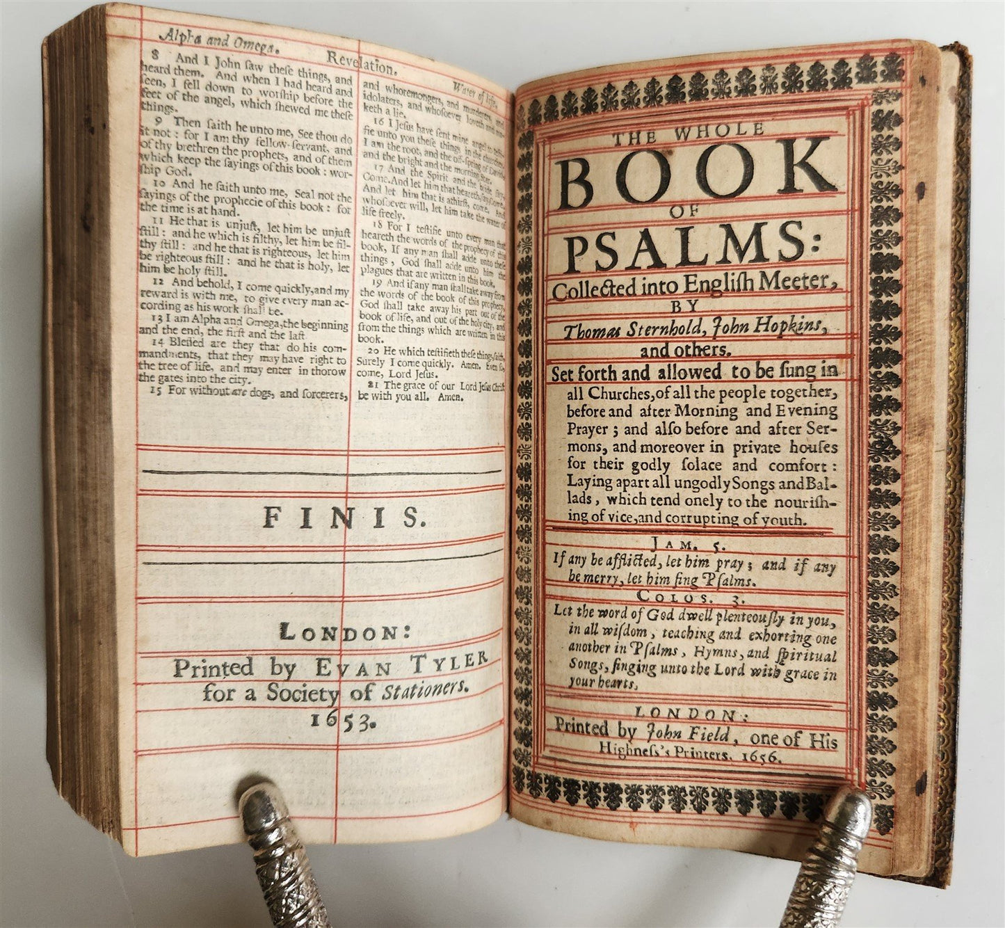 1653 BIBLE in ENGLISH King James antique ORIGINAL BINDING