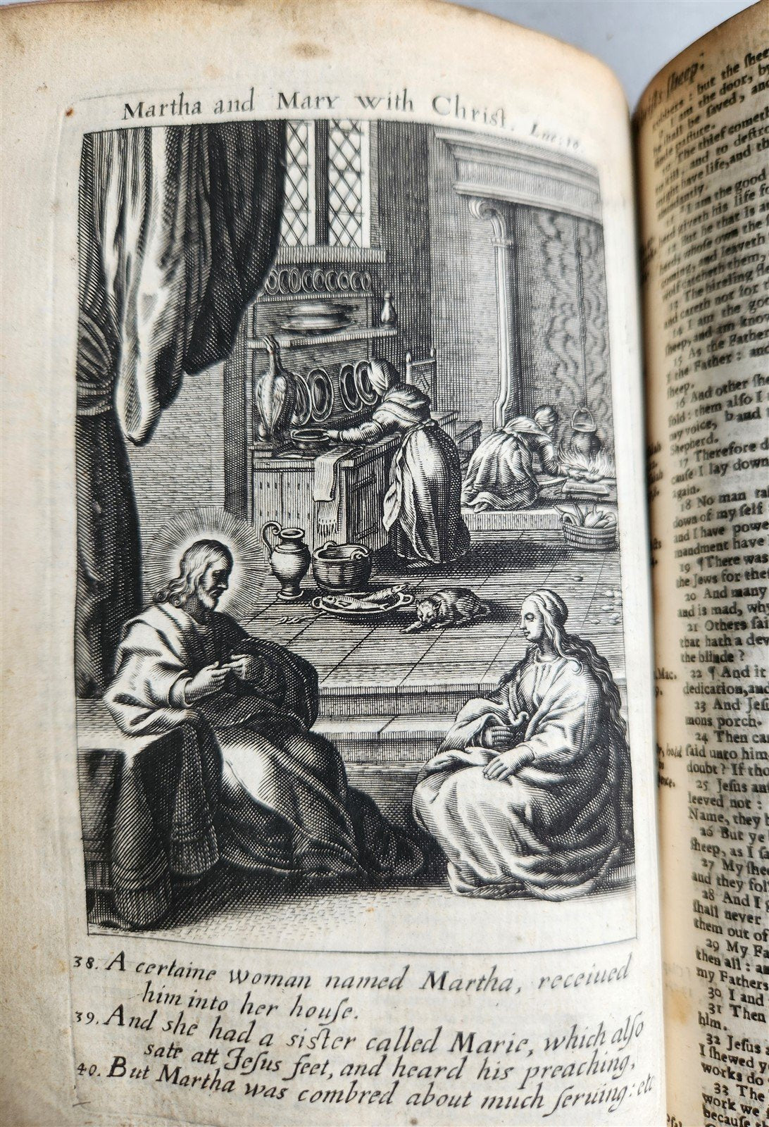 1638 BIBLE in ENGLISH Robert Barker ILLUSTRATED antique FINE ORIGINAL BINDING