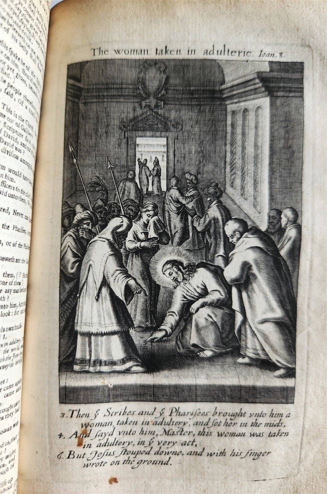 1638 BIBLE in ENGLISH Robert Barker ILLUSTRATED antique FINE ORIGINAL BINDING