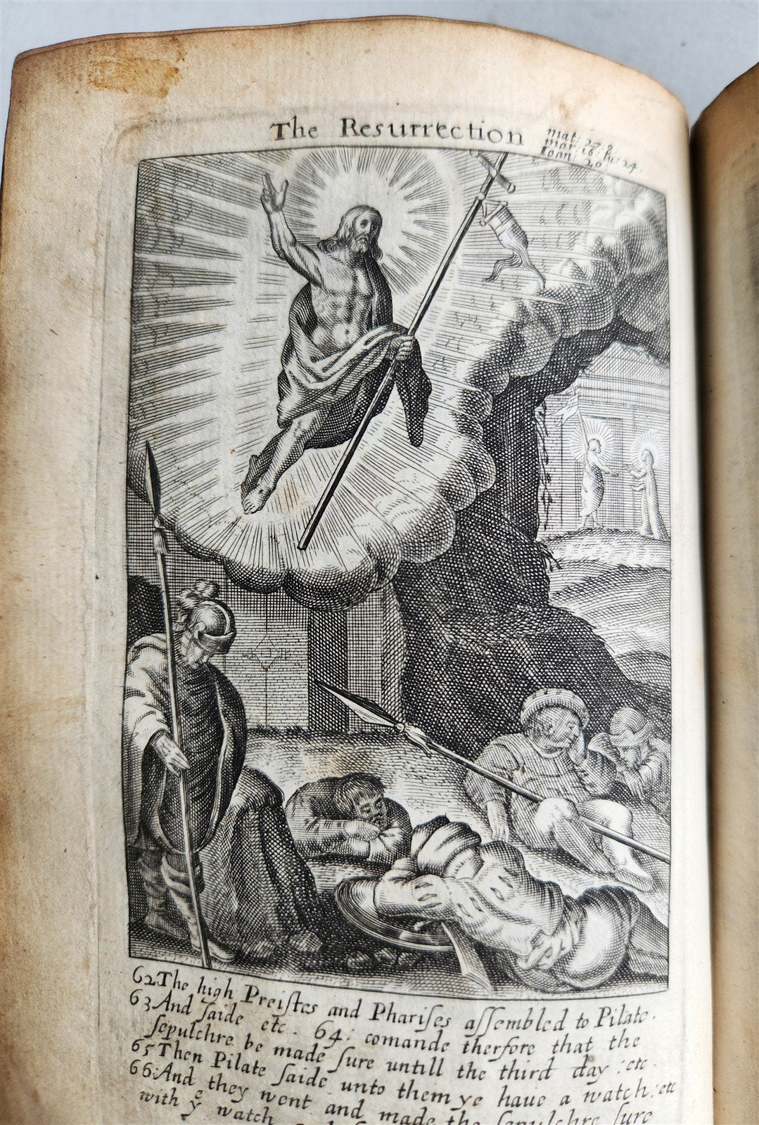 1638 BIBLE in ENGLISH Robert Barker ILLUSTRATED antique FINE ORIGINAL BINDING