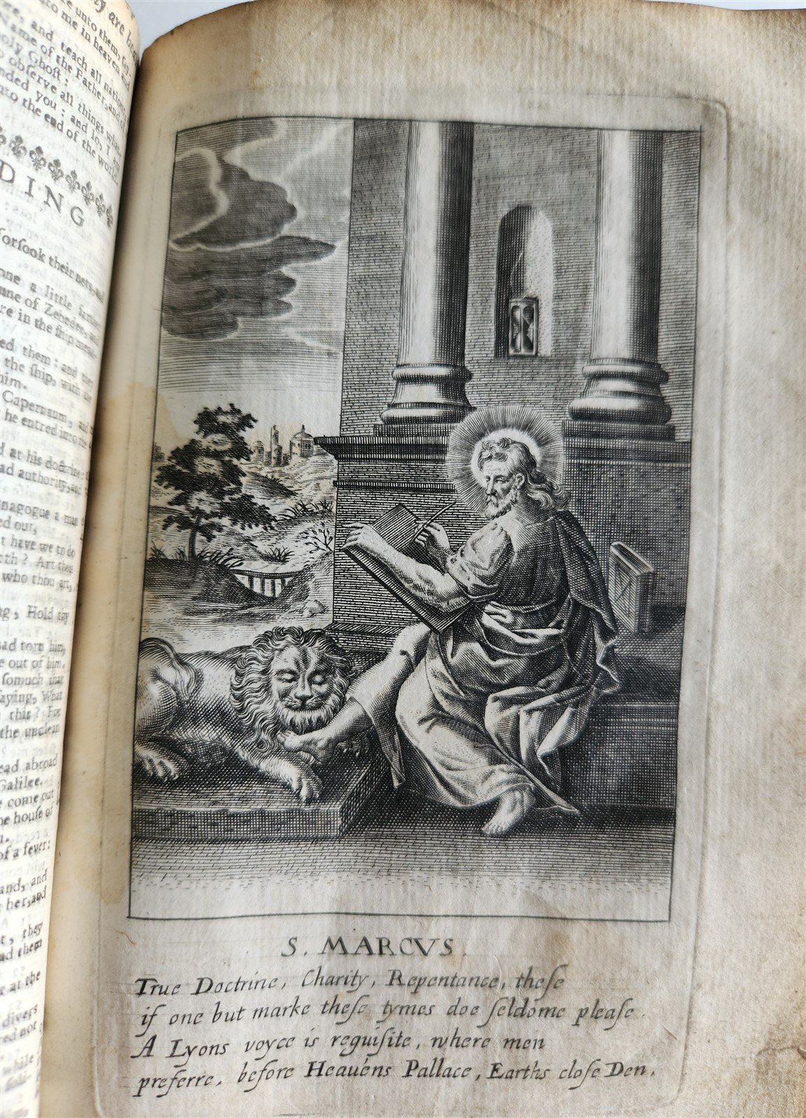 1638 BIBLE in ENGLISH Robert Barker ILLUSTRATED antique FINE ORIGINAL BINDING