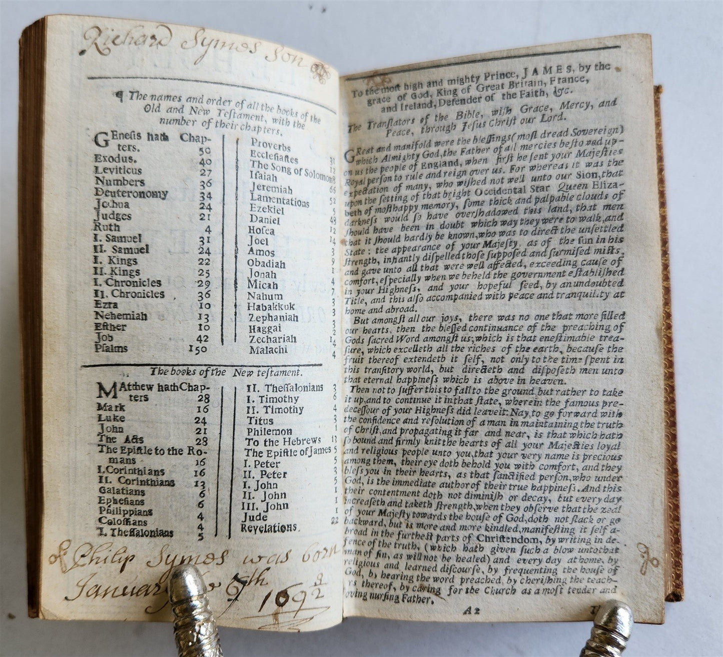 1685 BIBLE ENGLISH antique Old & New Testament w/ Concordance & Psalms