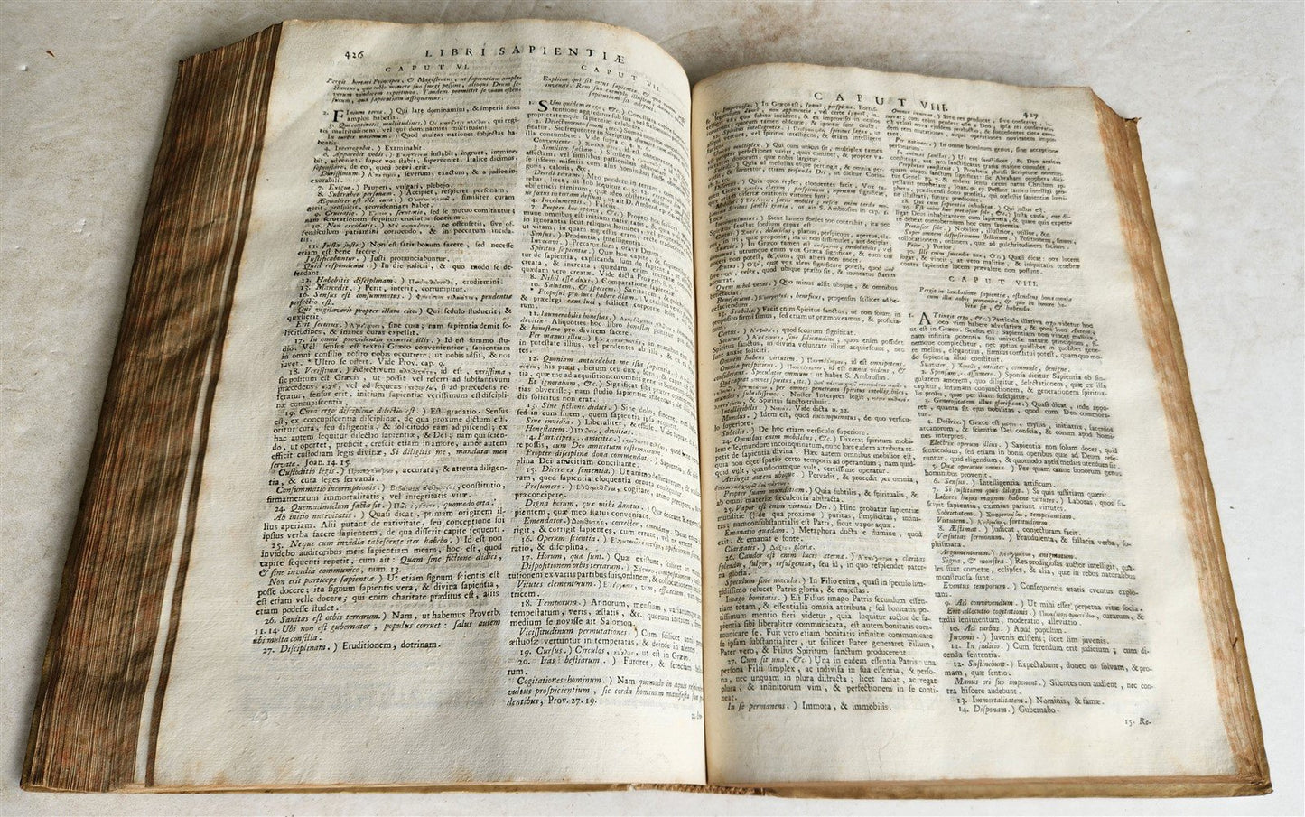 1743 BIBLE COMMENTARY Joannis Stephani Menochius in LATIN VELLUM FOLIO antique