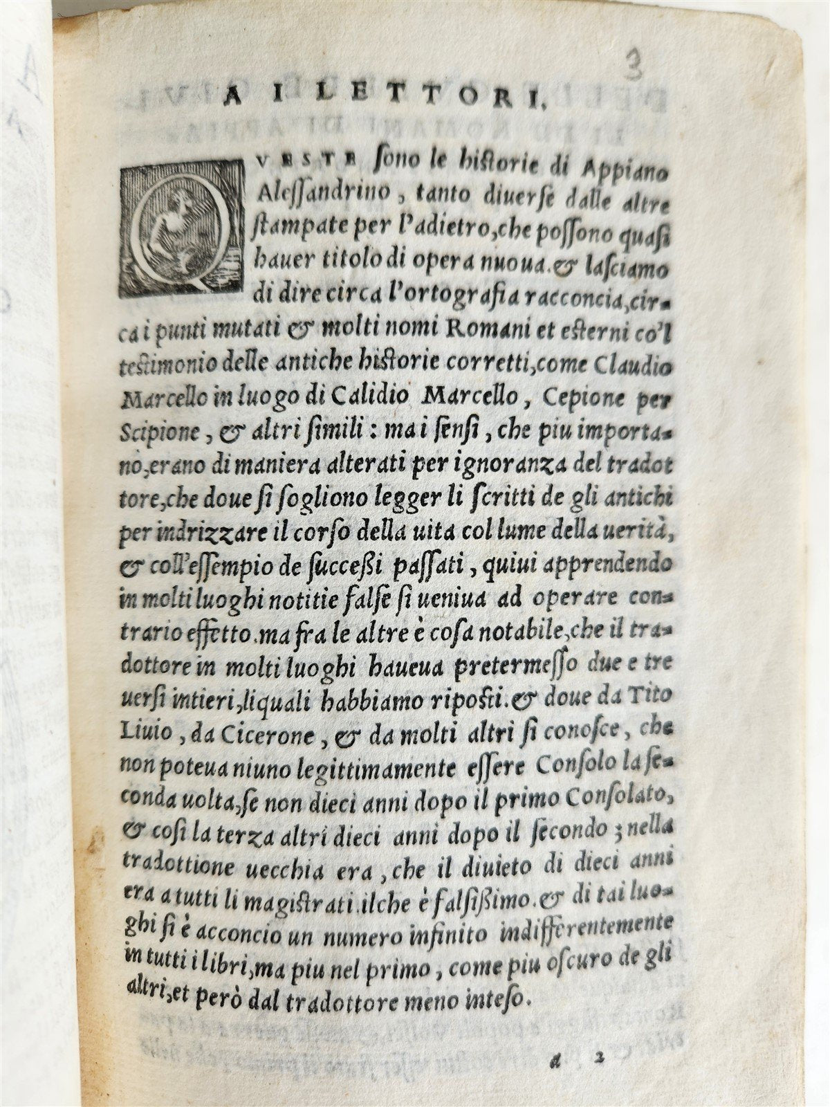 1550 HISTORY of ROMAN WARS by APPIAN antique 16th CENTURY vellum bound