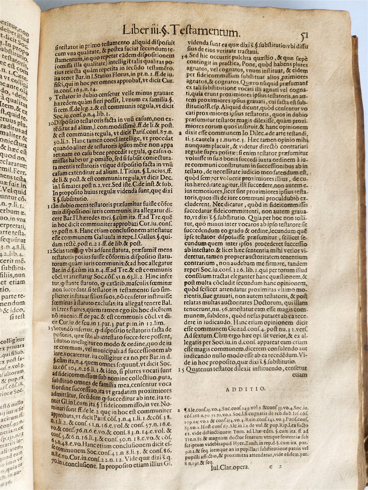 1582 LAW BOOK by CLARO GIULIO antique VELLUM BOUND FOLIO 16th CENTURY