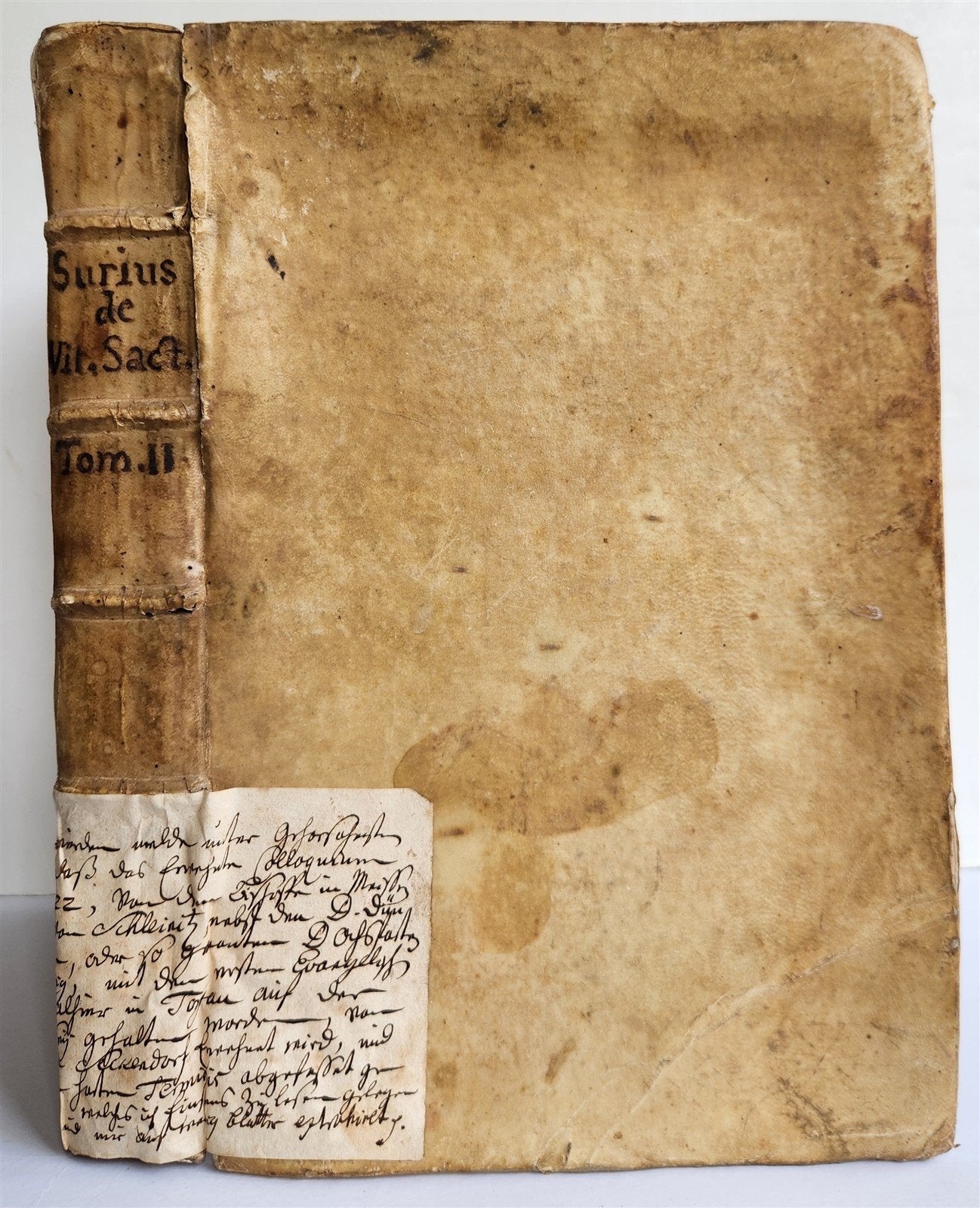 1581 LIVES of SAINTS antique VELLUM FOLIO De vitis sanctorum ab Aloysio Lipomano