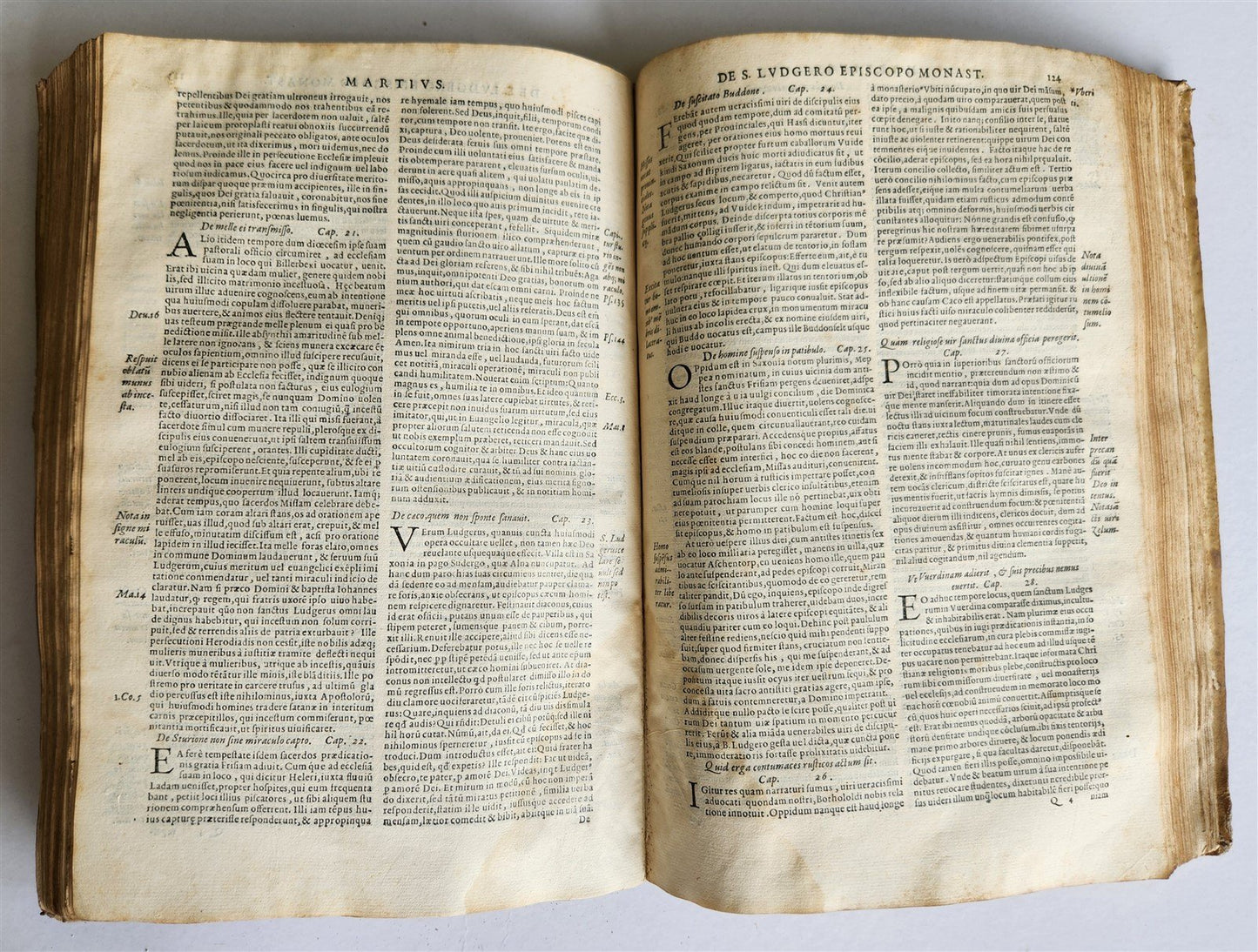1581 LIVES of SAINTS antique VELLUM FOLIO De vitis sanctorum ab Aloysio Lipomano