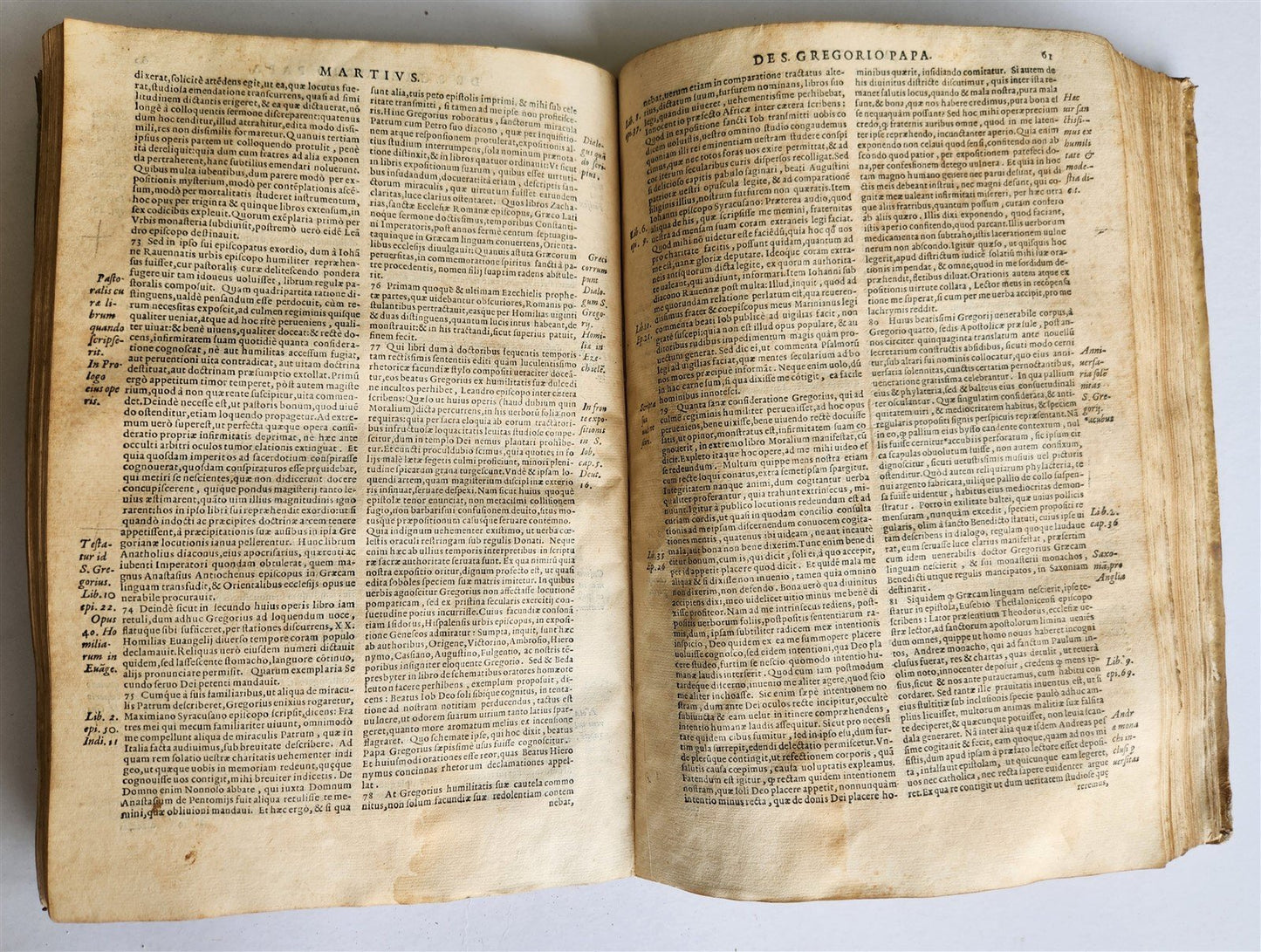 1581 LIVES of SAINTS antique VELLUM FOLIO De vitis sanctorum ab Aloysio Lipomano